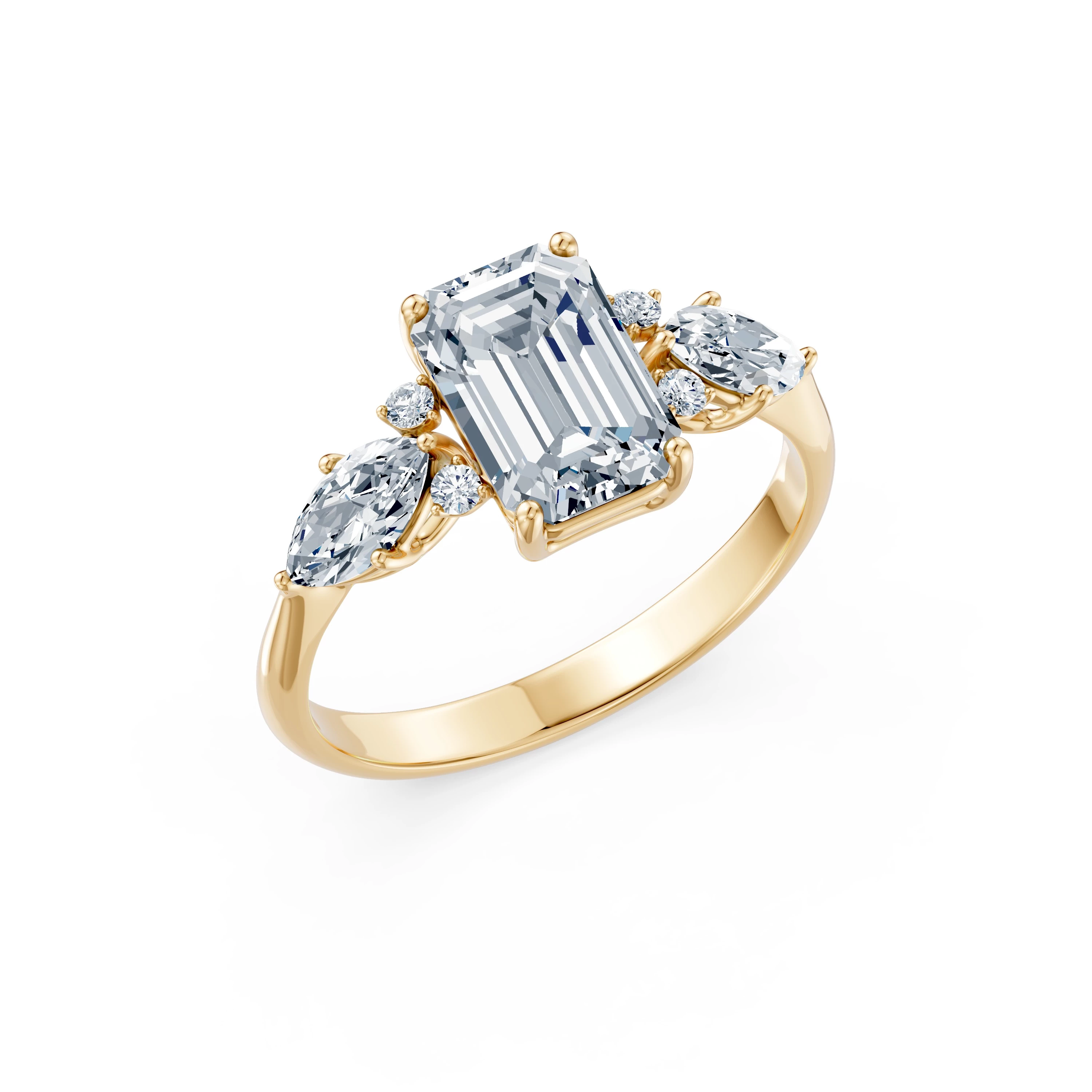 Bague Murmure Lumineux Solitaire Éternité émeraude 2 ct · 2,0 mm — vue 4