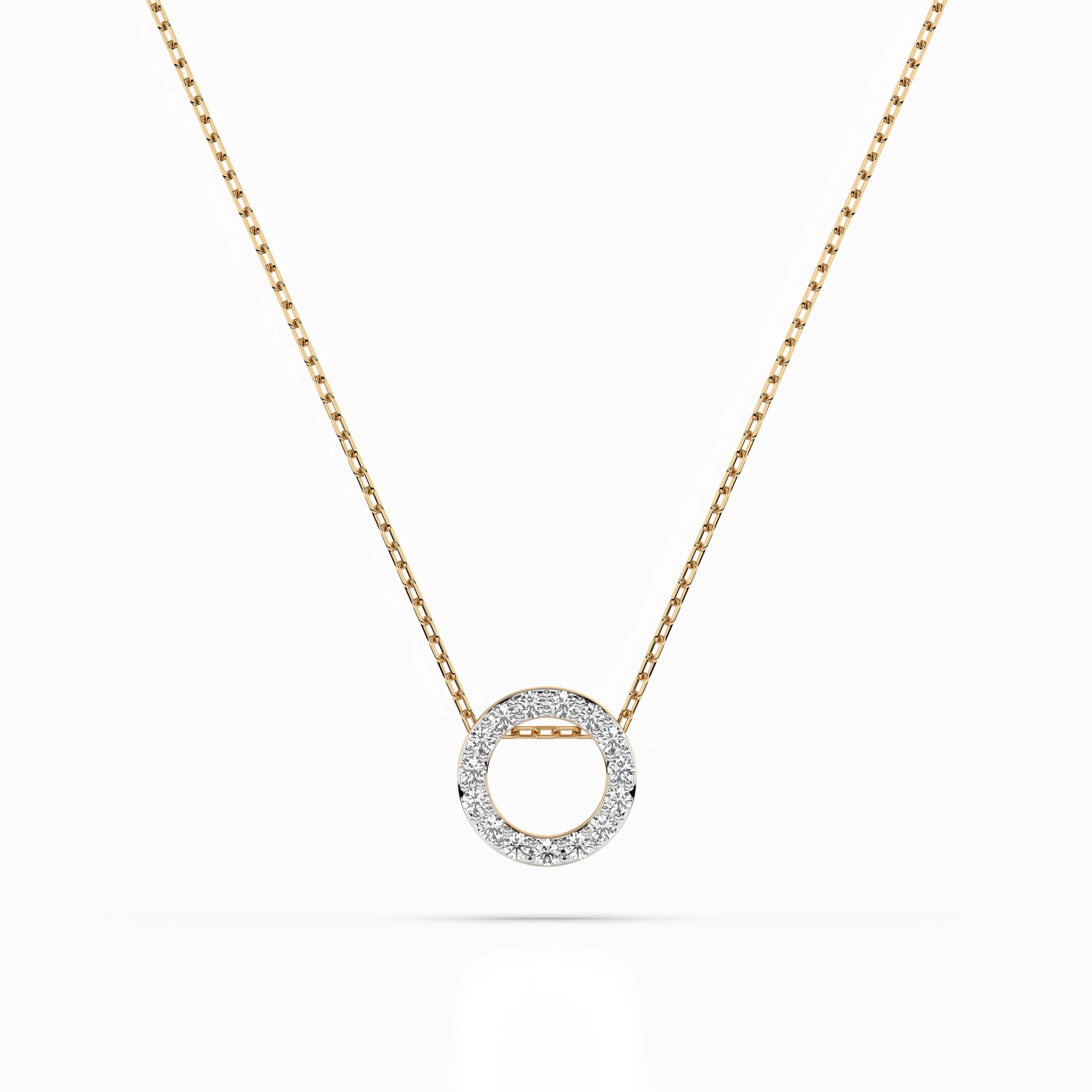 Collier Énigme Mystérieuse Minimalisme ronde 0,09 ct — vue 4