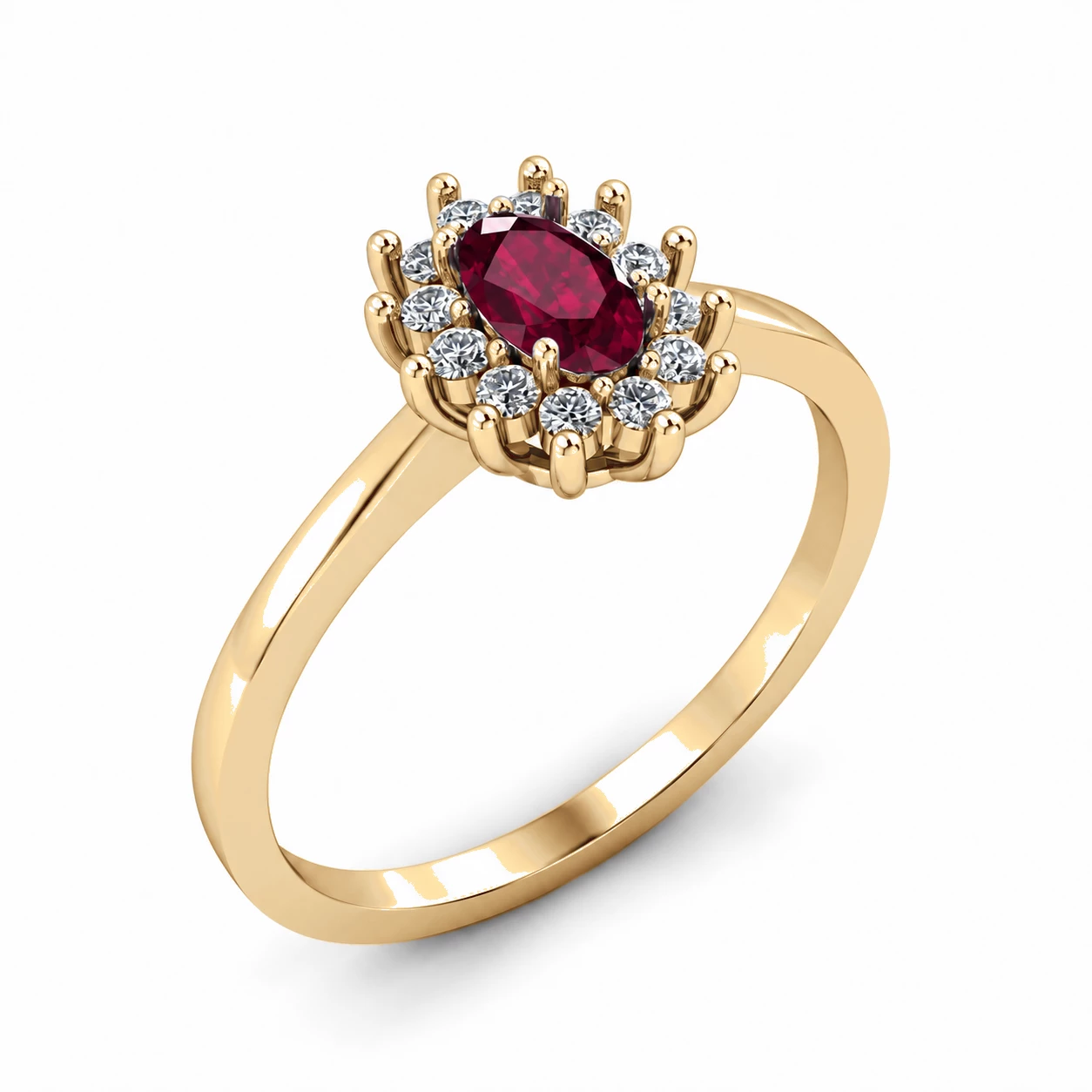 Bague Cœur Éternel Pierre Précieuse ovale 0,26 ct — vue 8