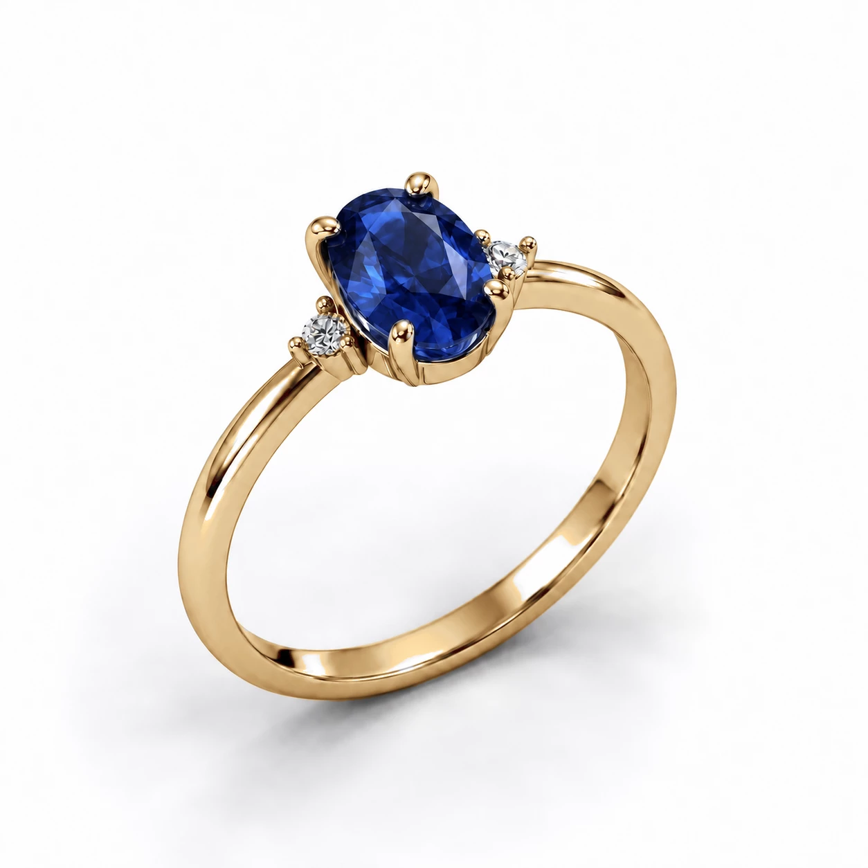 Bague Éclat Argenté Pierre Précieuse ovale 1,02 ct — vue 7