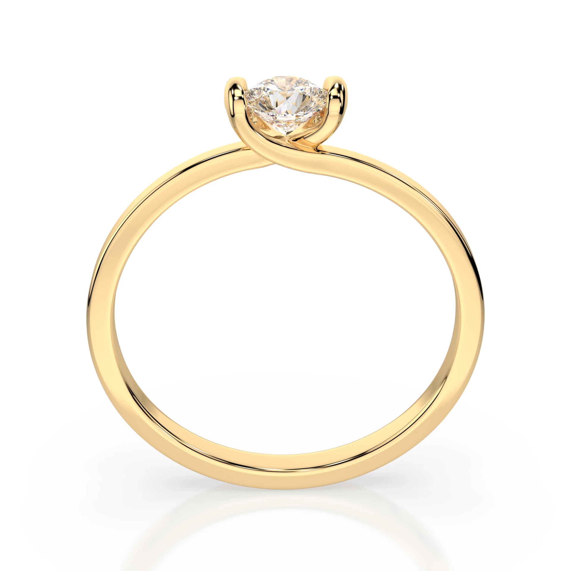 Bague Noblesse Majestueuse Solitaire ronde 0,06 ct · 2,5 mm — vue 5