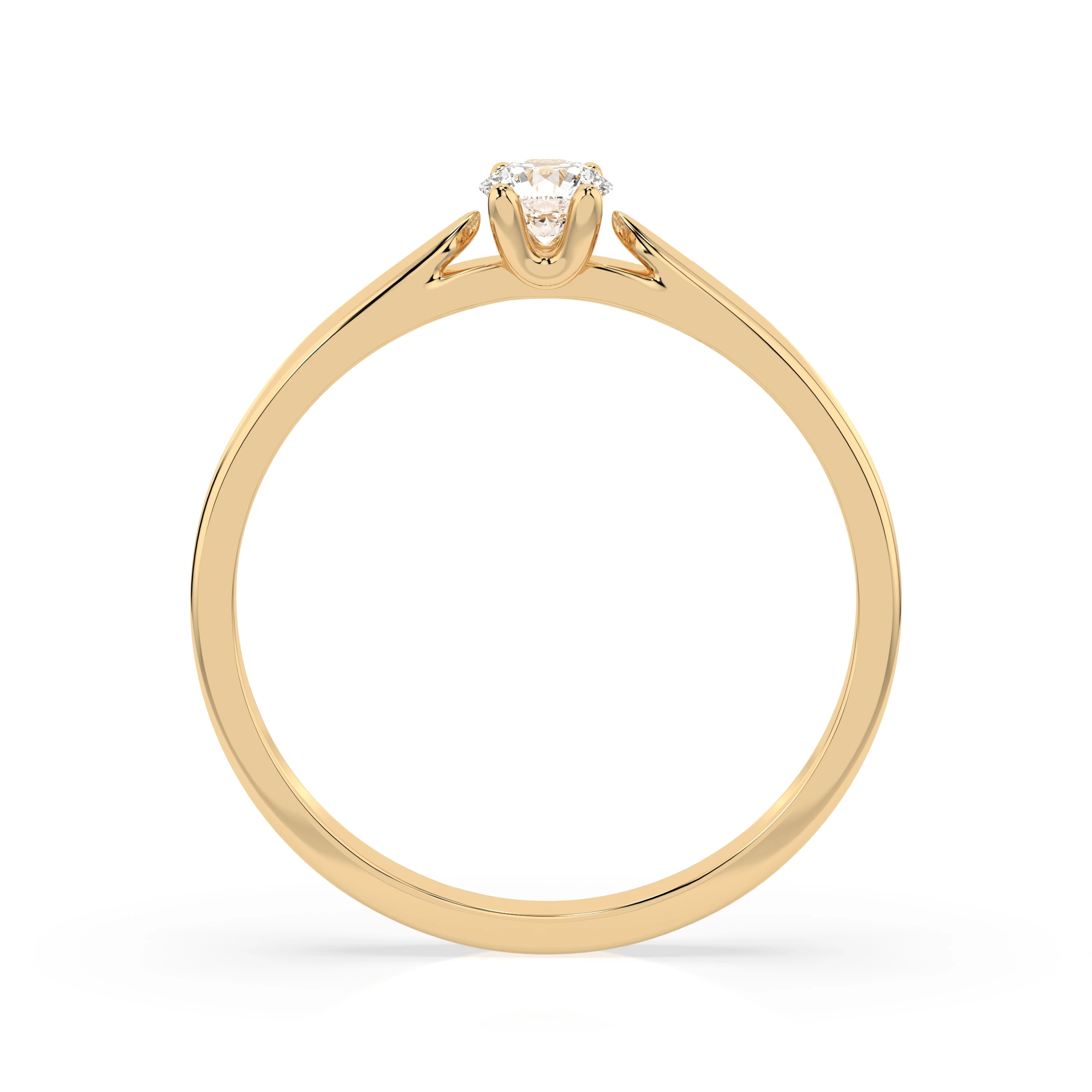 Bague Sceptre Souverain Solitaire ronde 0,15 ct · 3,4 mm — vue 5