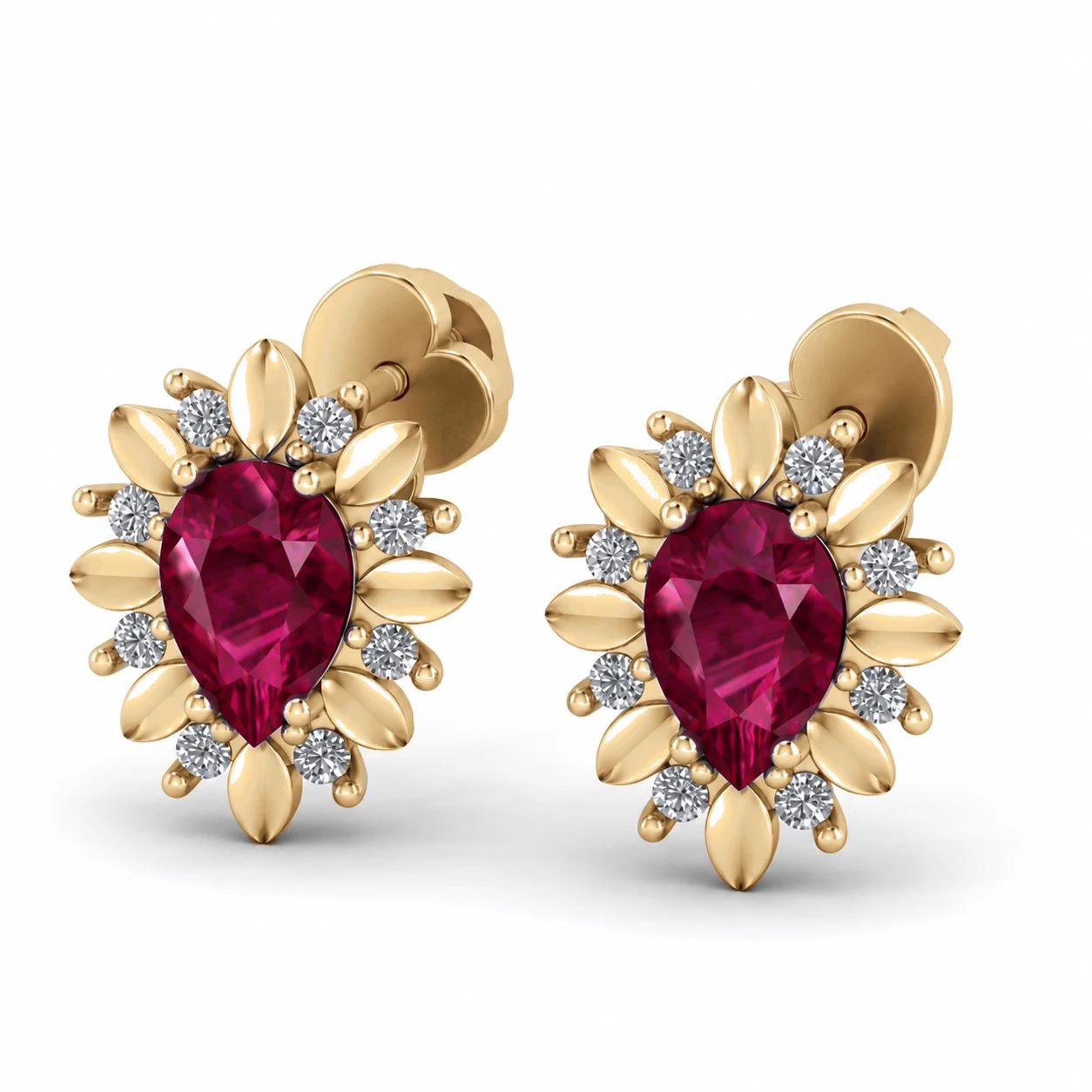 Boucles d'oreilles Murmure Délicat Pierre Précieuse 1 ct — vue 7