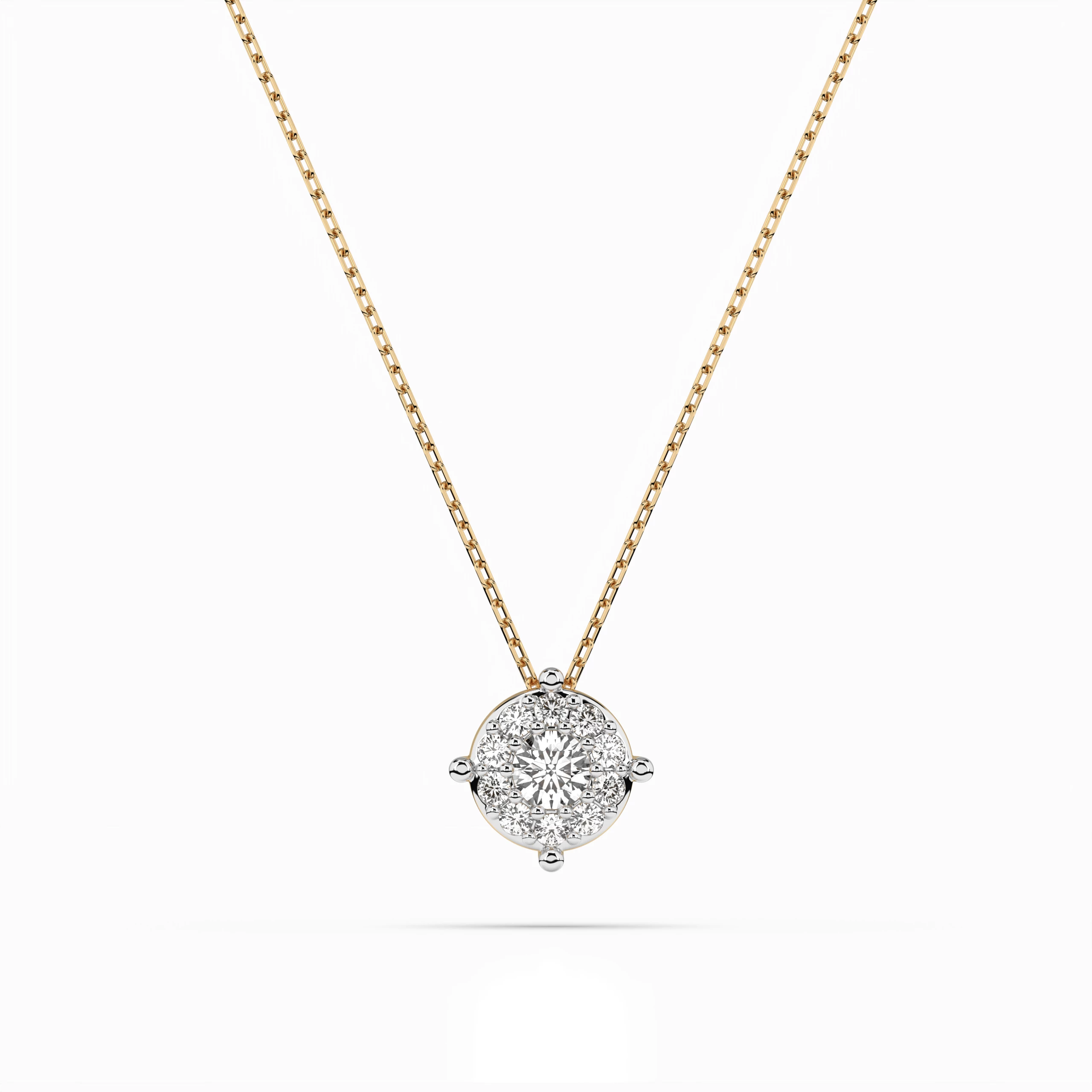 Collier Passion Dorée Solitaire Éternité ronde 0,1 ct · 3,0 mm — vue 4