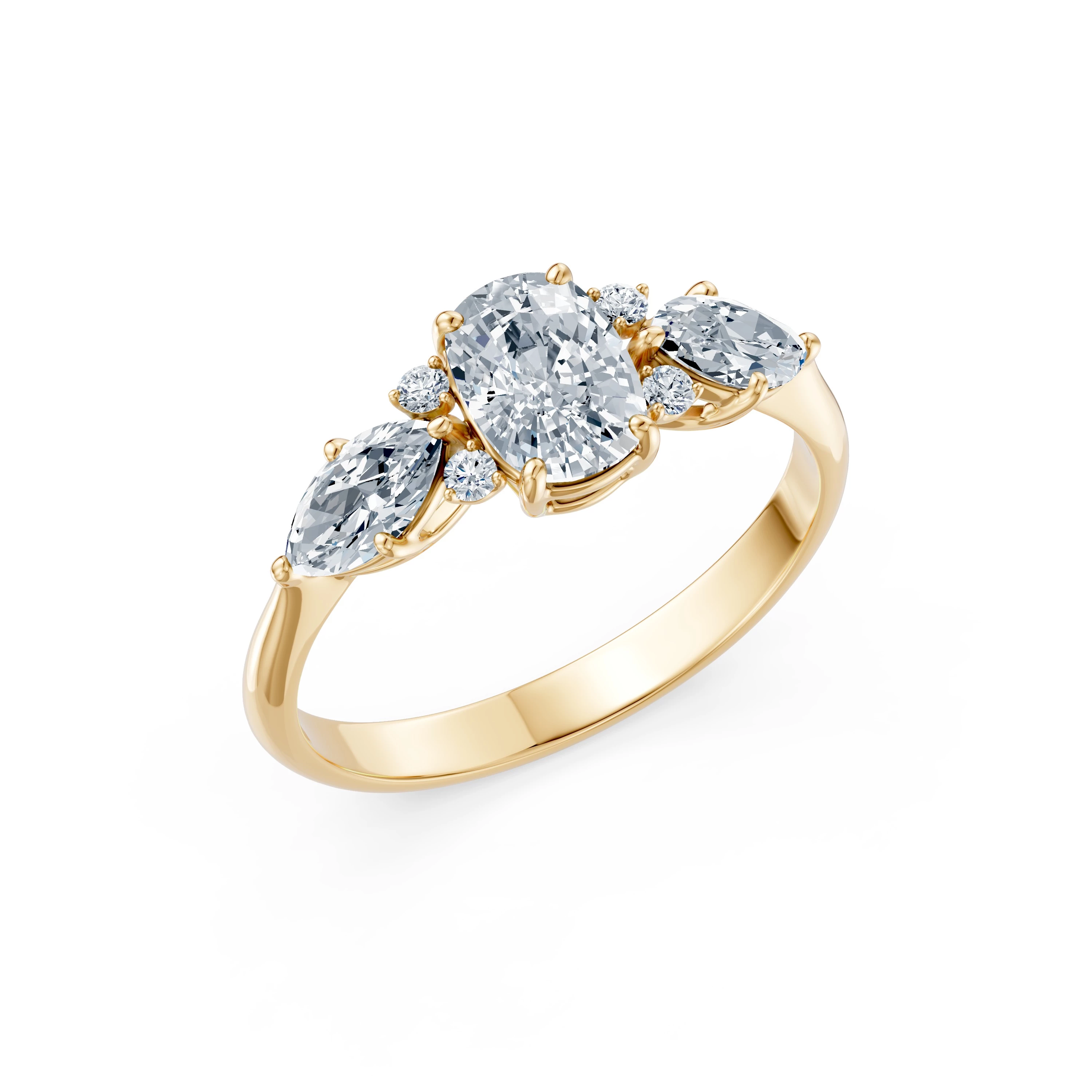 Bague Romance Sacrée Solitaire Éternité coussin 1 ct — vue 4