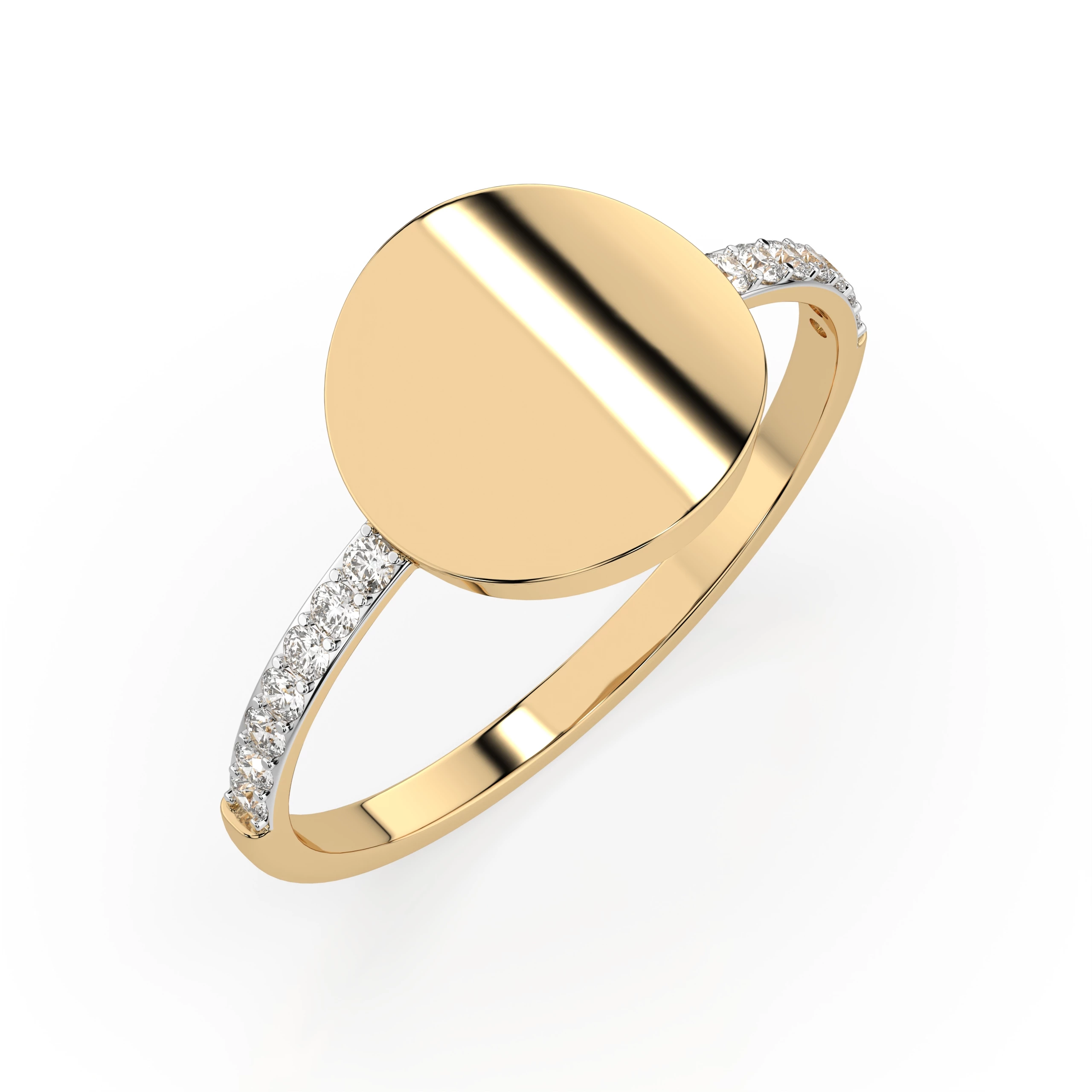 Bague Velours Noir Minimalisme ronde 0,14 ct — vue 4