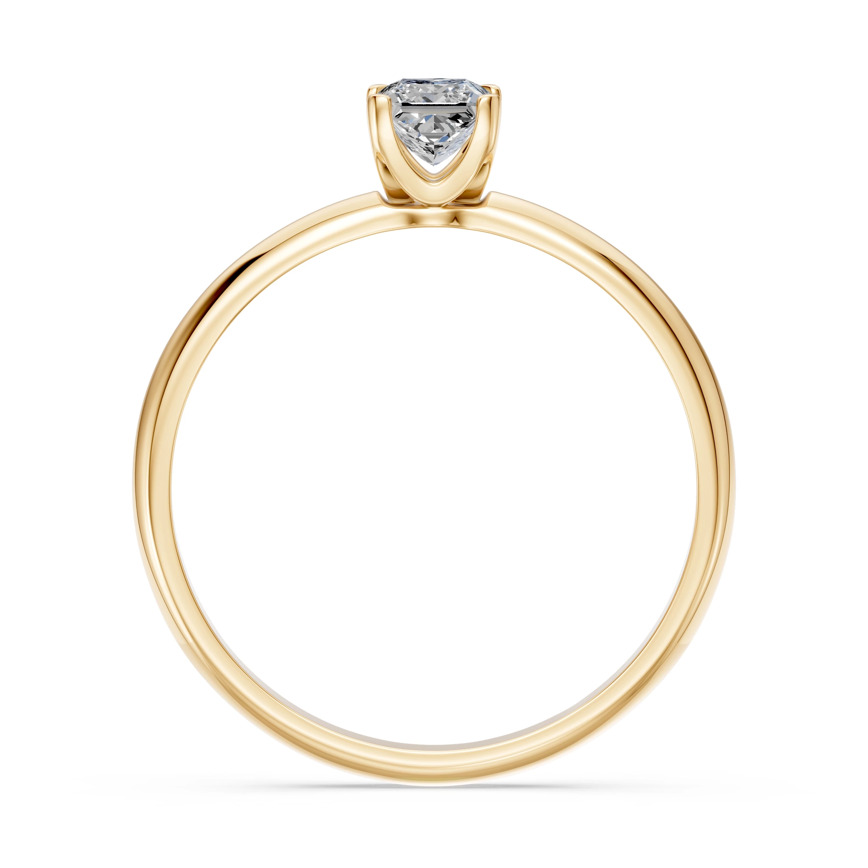 Bague Impératrice Impériale Solitaire princesse 0,4 ct — vue 5