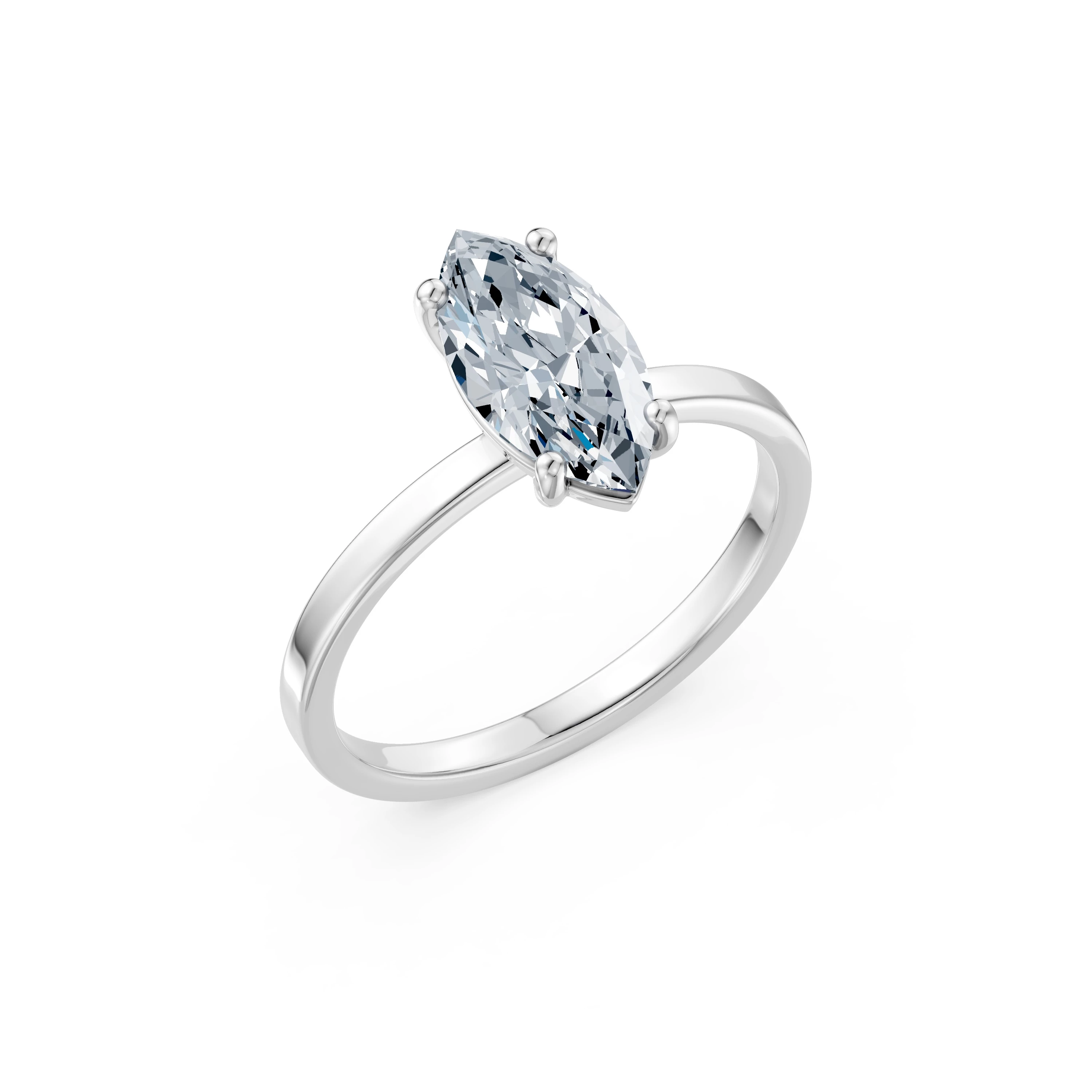 Bague Élégance Suprême Solitaire marquise 1,5 ct · 1,5 mm — vue 1