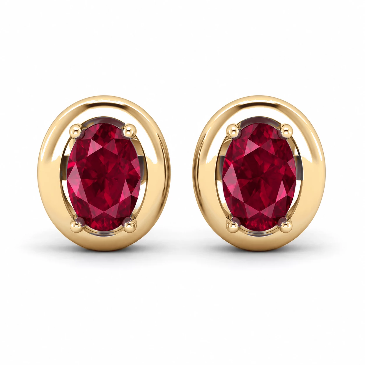 Boucles d'oreilles Rêverie Éternelle Pierre Précieuse ovale 1,26 ct — vue 8