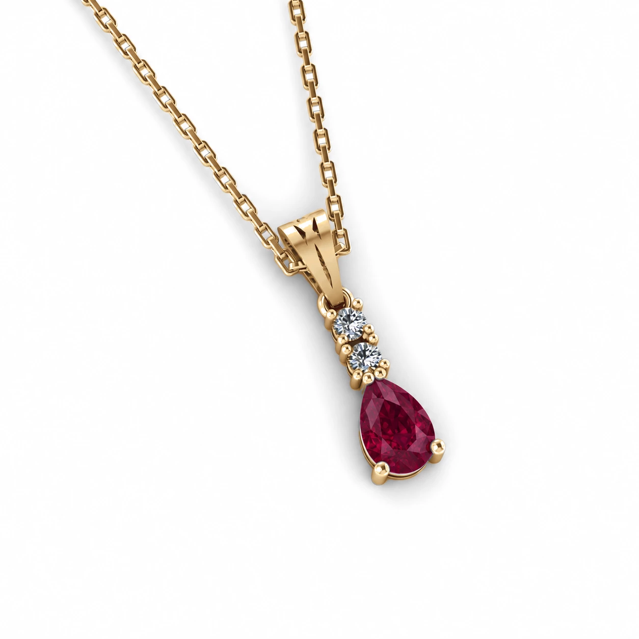 Collier Bonheur Lumineux Pierre Précieuse poire 0,5 ct — vue 8