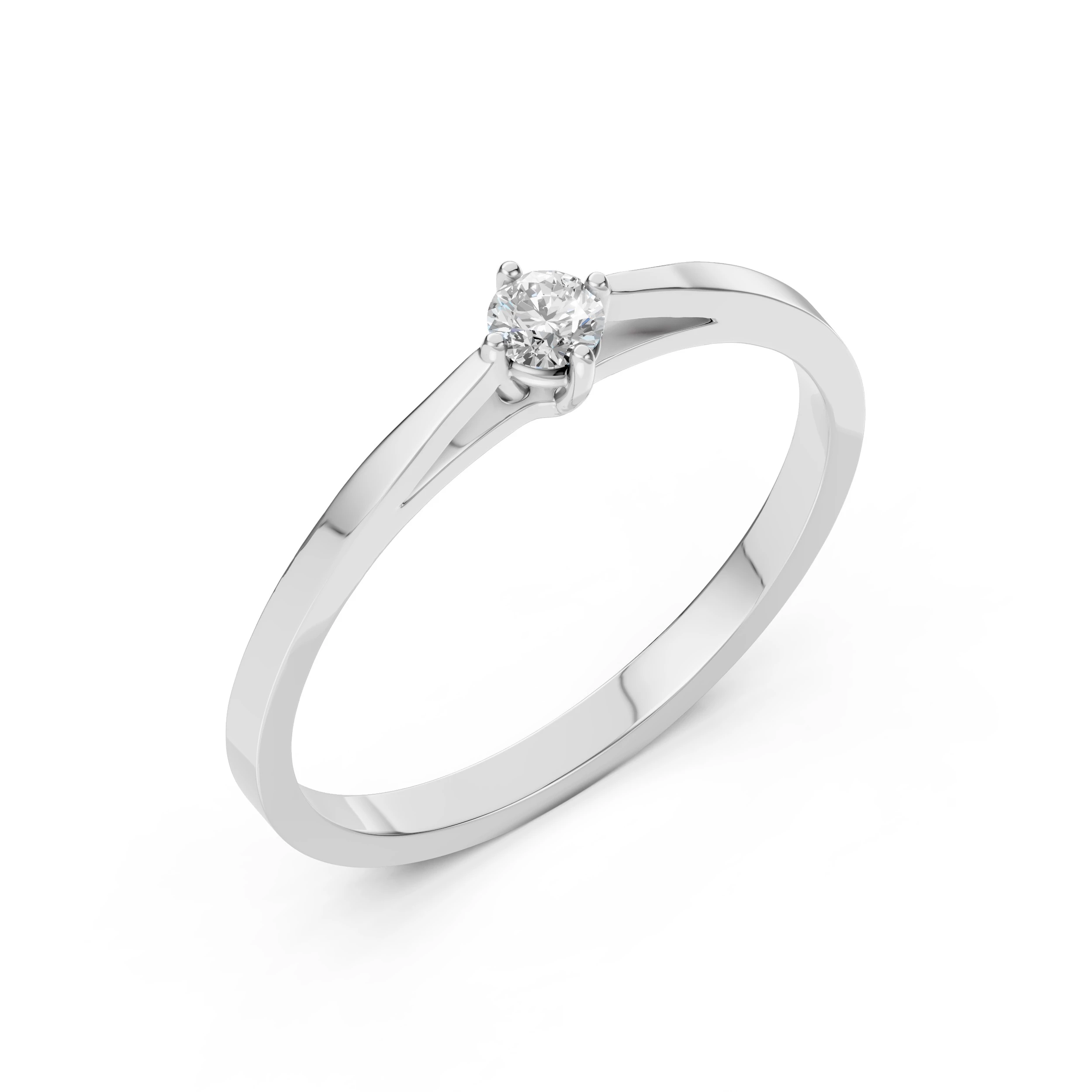 Bague Joyau Doré Solitaire ronde 0,1 ct · 3,0 mm — vue 1