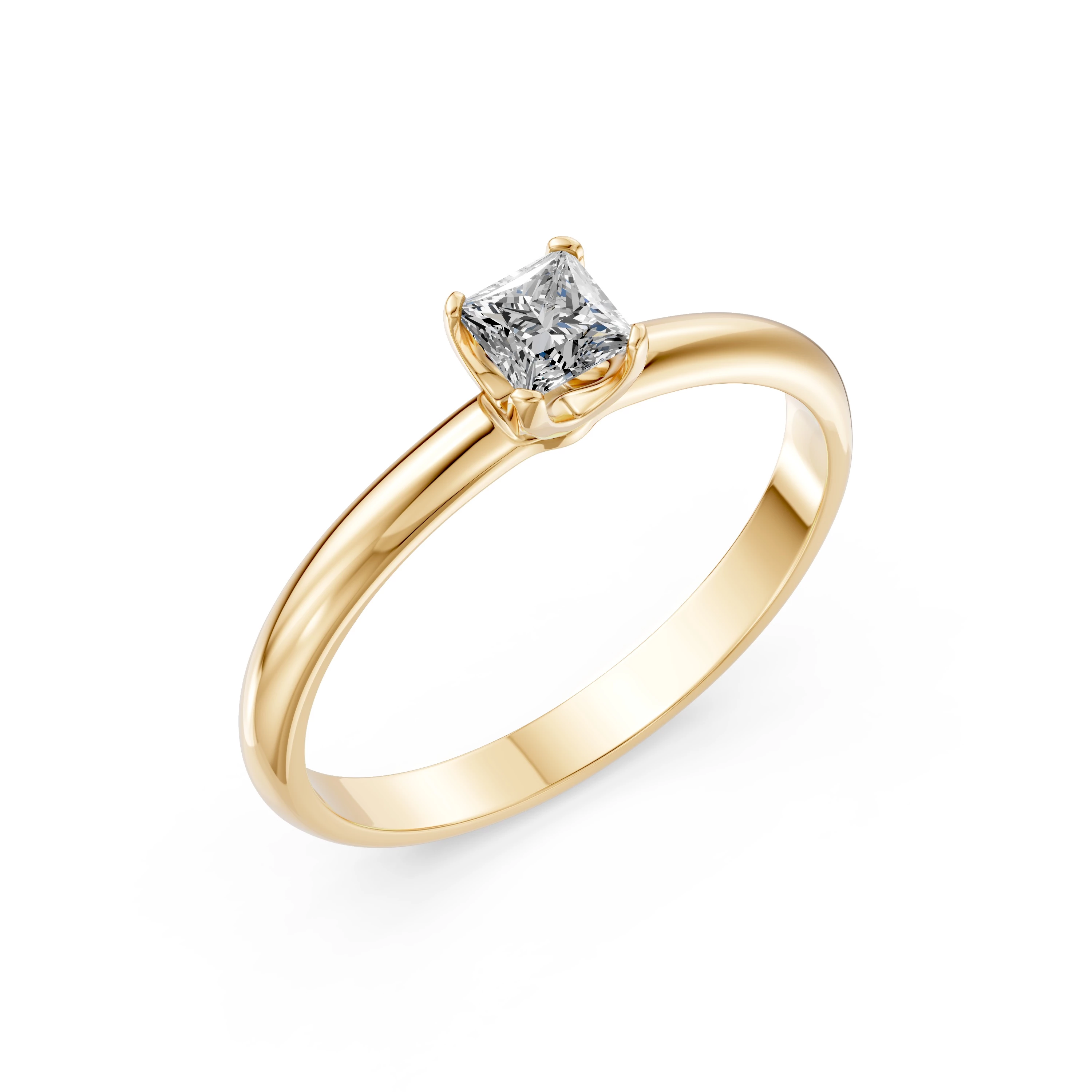 Bague Impératrice Impériale Solitaire princesse 0,4 ct — vue 4