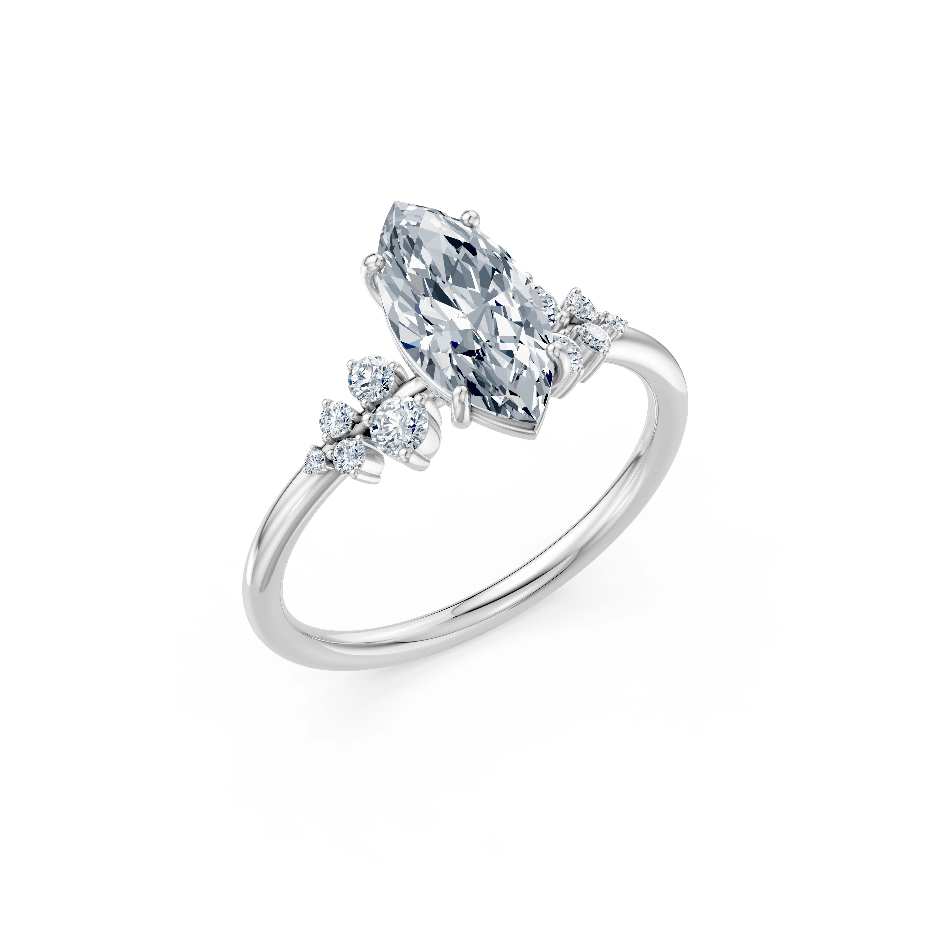 Bague Serment Radieux Solitaire Éternité marquise 1,5 ct · 1,5 mm — vue 1