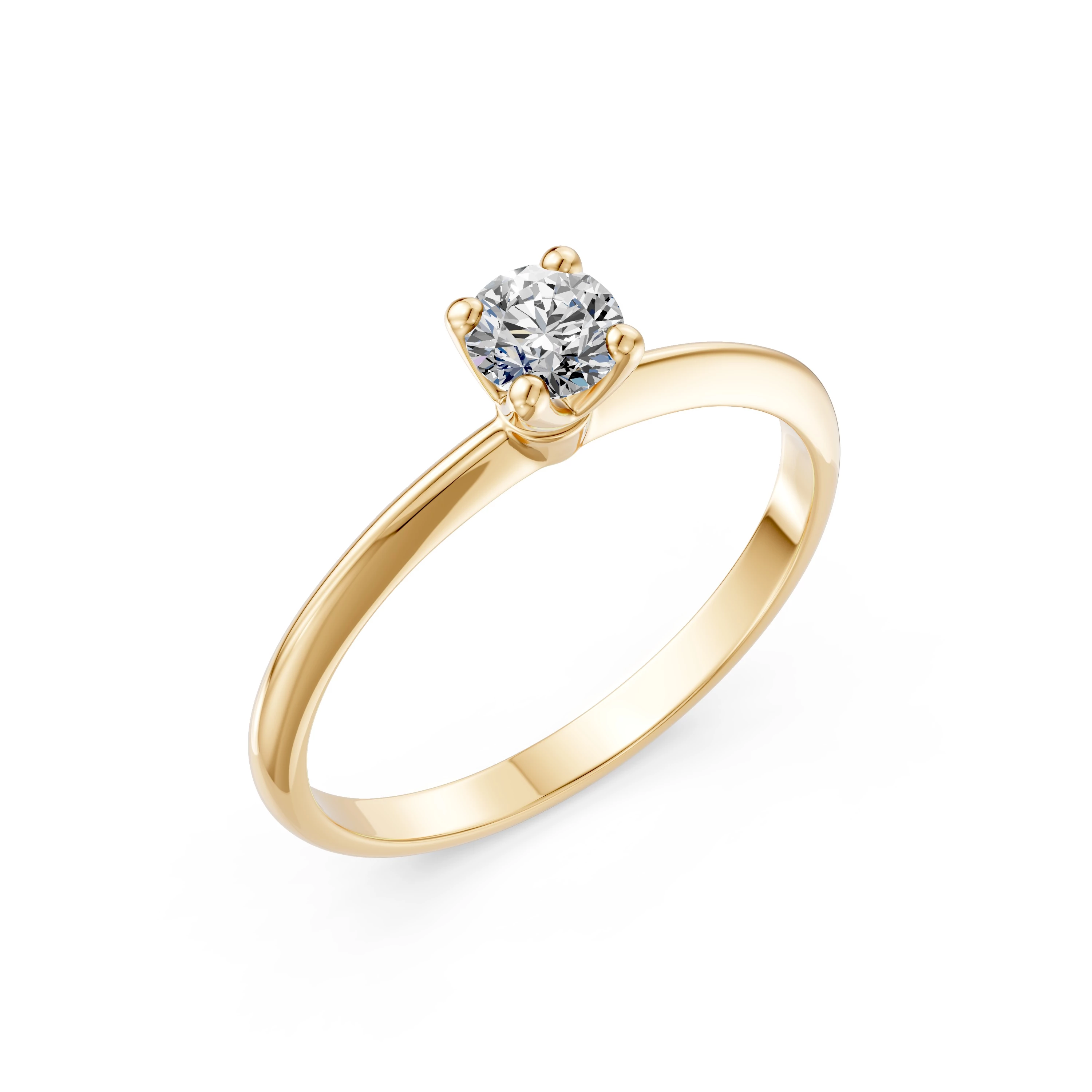 Bague Trésor Impérial Solitaire ronde 0,3 ct · 4,2 mm — vue 4