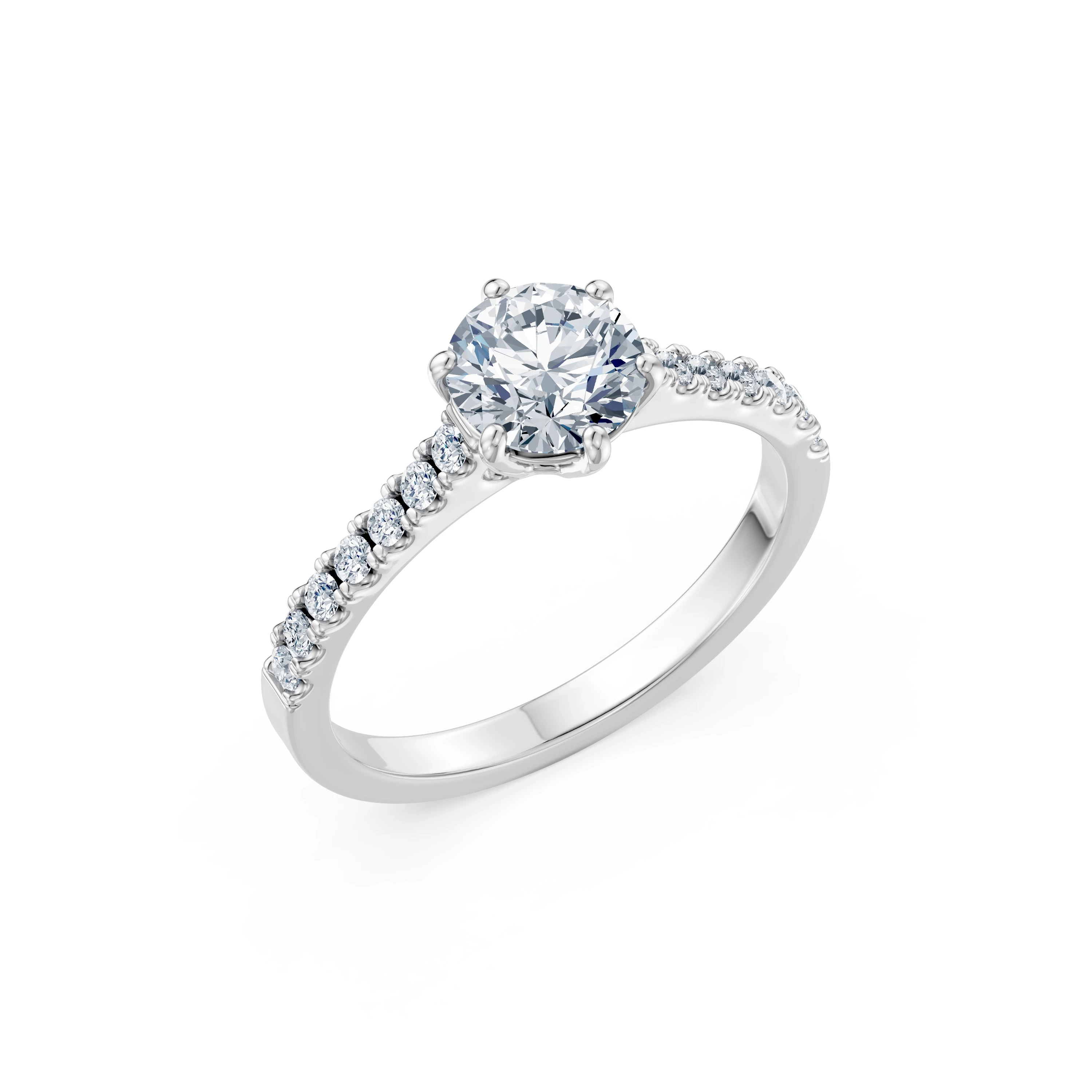 Bague Promesse Sincère Solitaire Éternité ronde 1 ct · 6,5 mm — vue 1