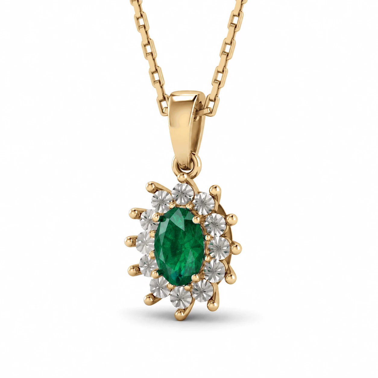 Collier Palais Majestueux Pierre Précieuse ovale 0,42 ct — vue 7