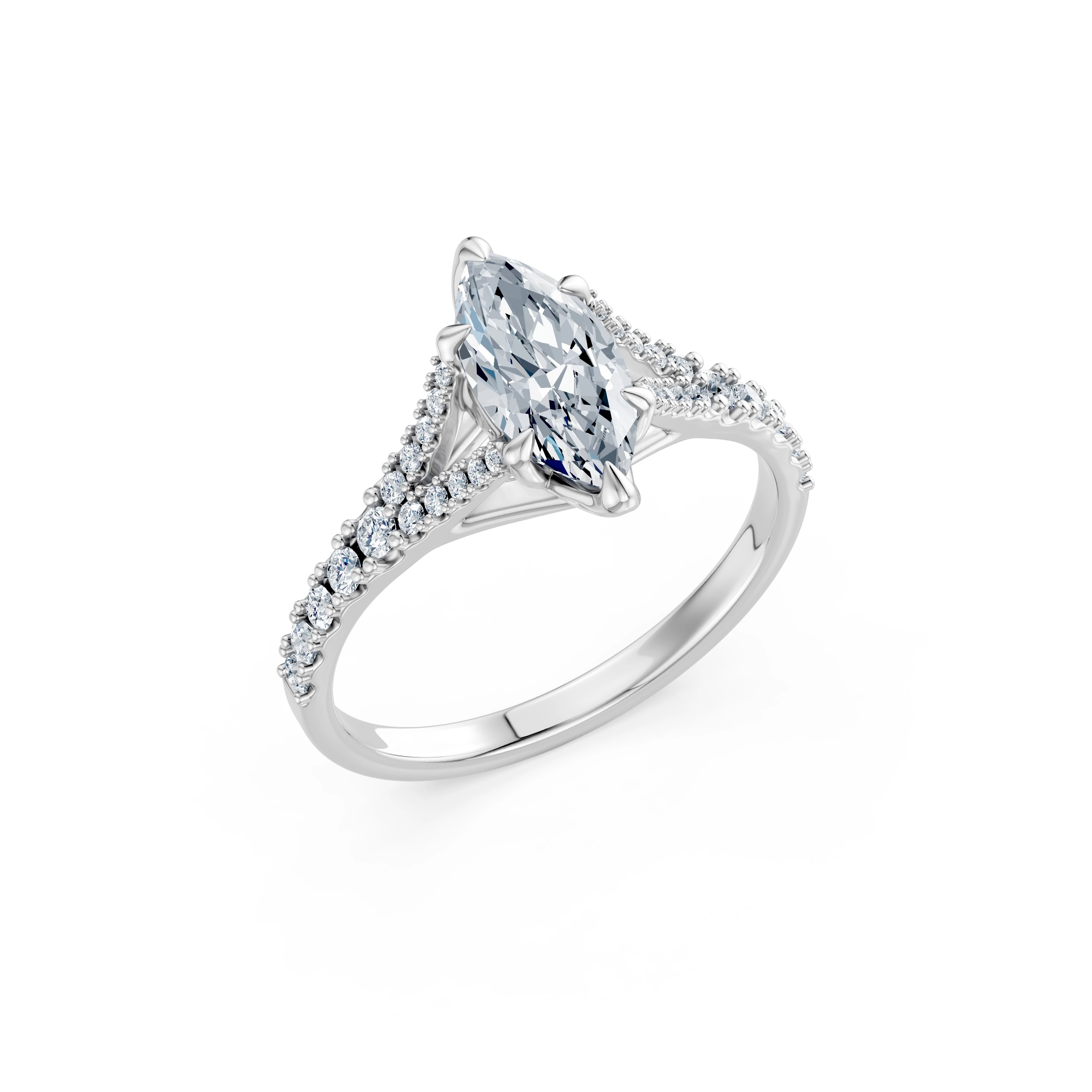 Bague Désir Divin Solitaire Éternité marquise 1 ct — vue 1