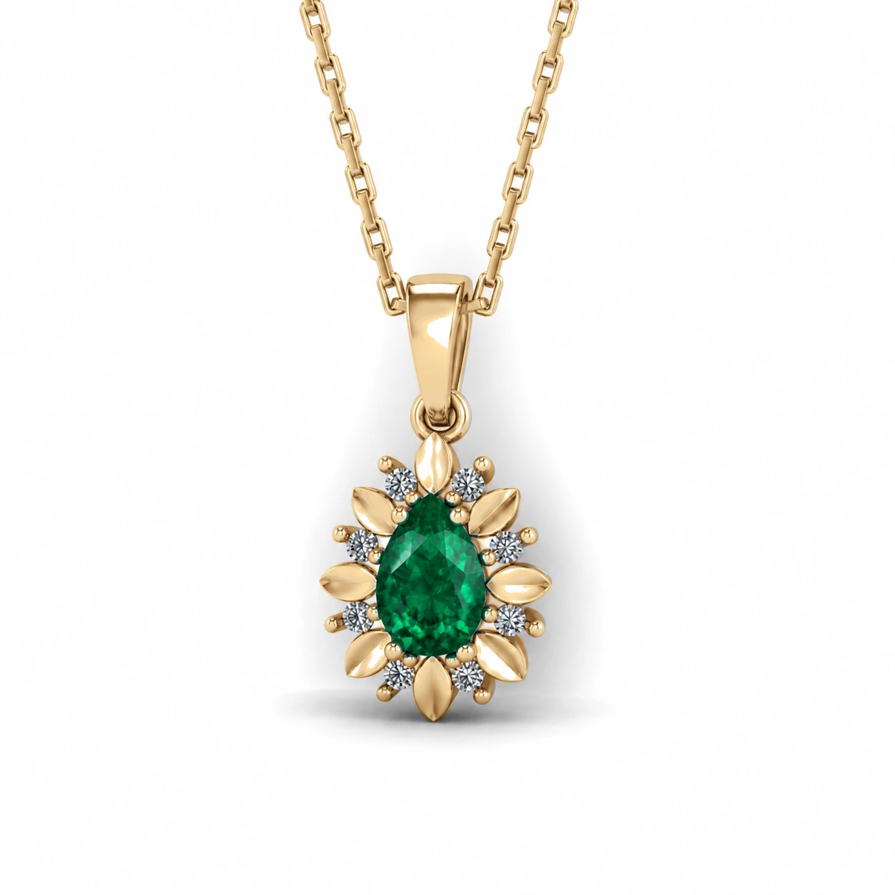 Collier Grandeur Magnifique Pierre Précieuse poire 0,33 ct — vue 8