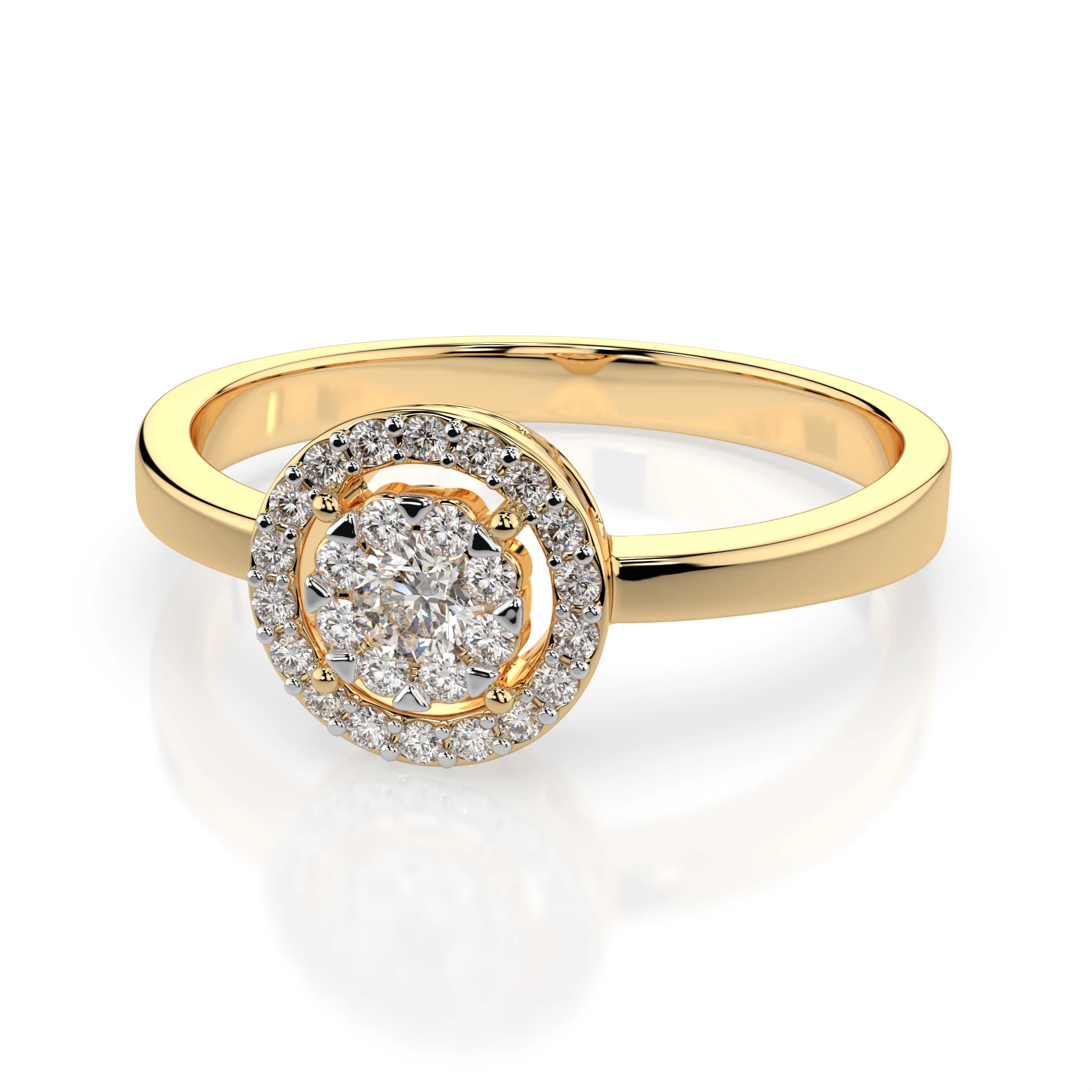 Bague Jardin Céleste Illusion ronde 0,06 ct — vue 6