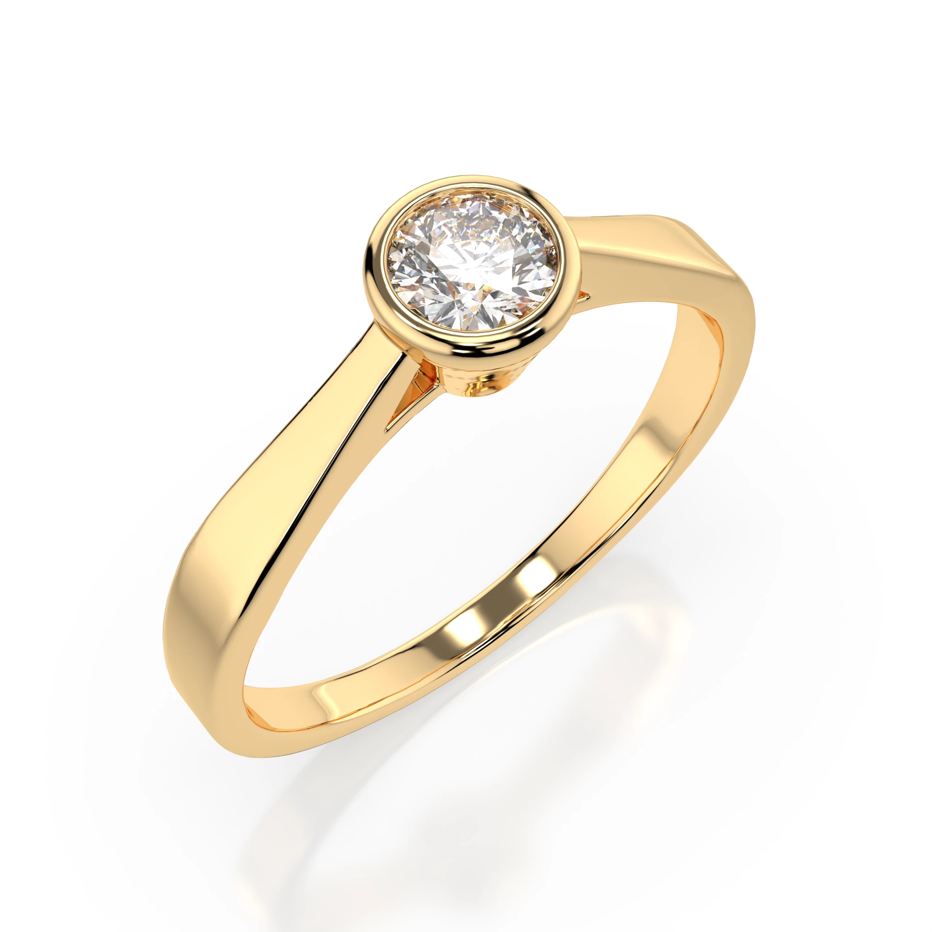 Bague Élégance Impériale Solitaire ronde 0,3 ct · 4,2 mm — vue 4