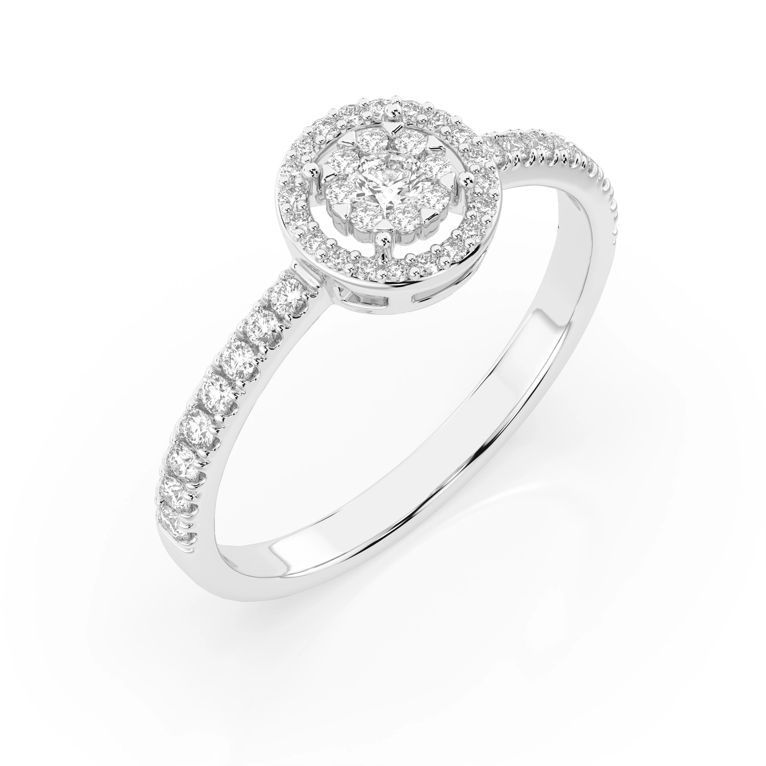 Bague Éclipse d'Or Illusion ronde 0,1 ct — vue 1
