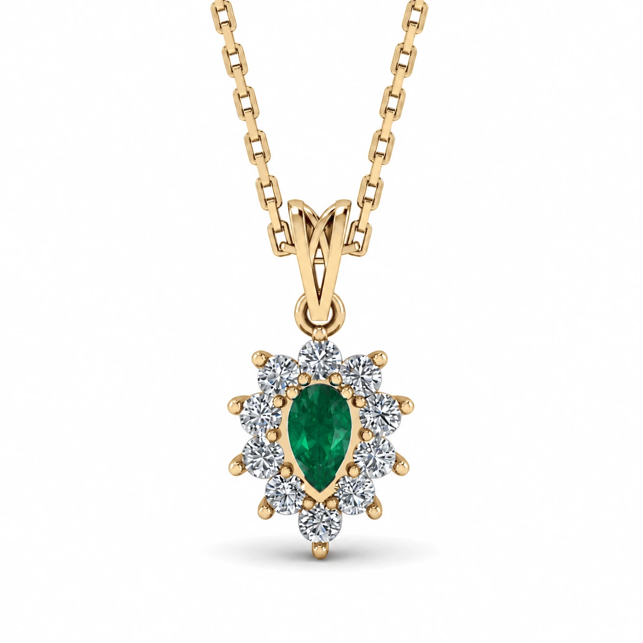 Collier Sceptre Radieux Pierre Précieuse poire 0,19 ct — vue 8