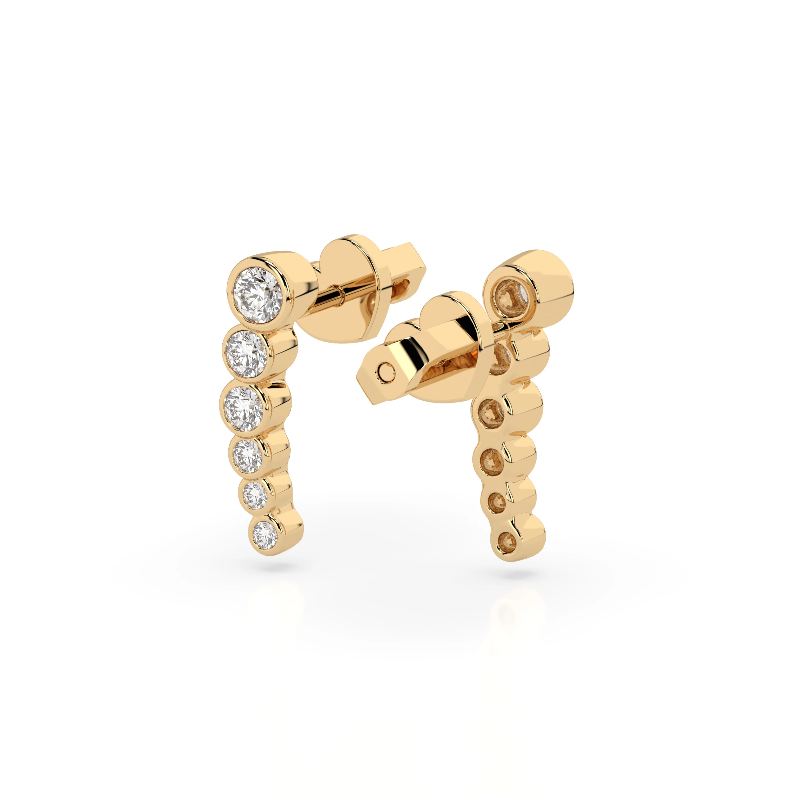 Boucles d'oreilles Émotion Dorée Éternité ronde 0,32 ct — vue 6