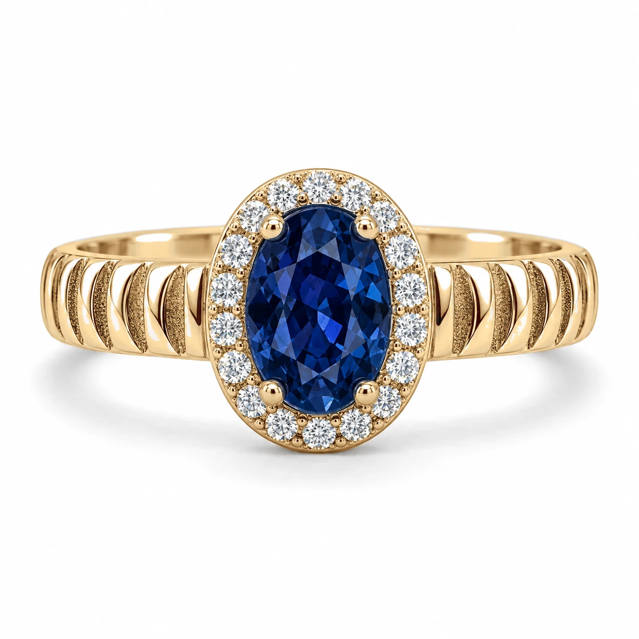Bague Lune Lumineuse Pierre Précieuse ovale 0,56 ct — vue 9