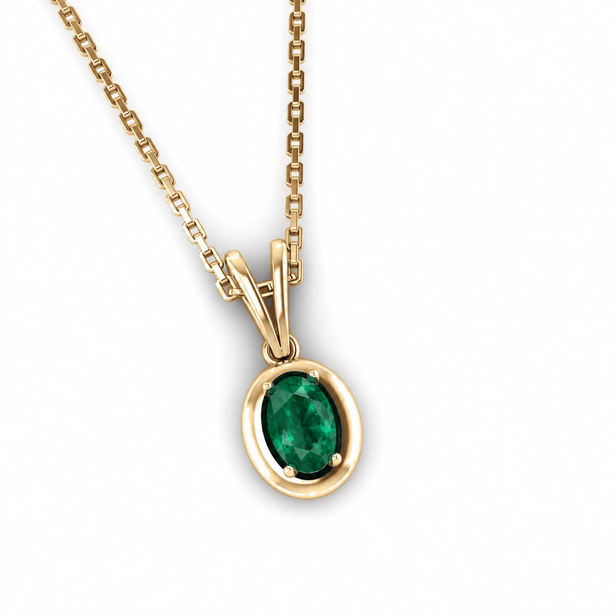 Collier Splendeur Sublime Pierre Précieuse ovale 0,42 ct — vue 8