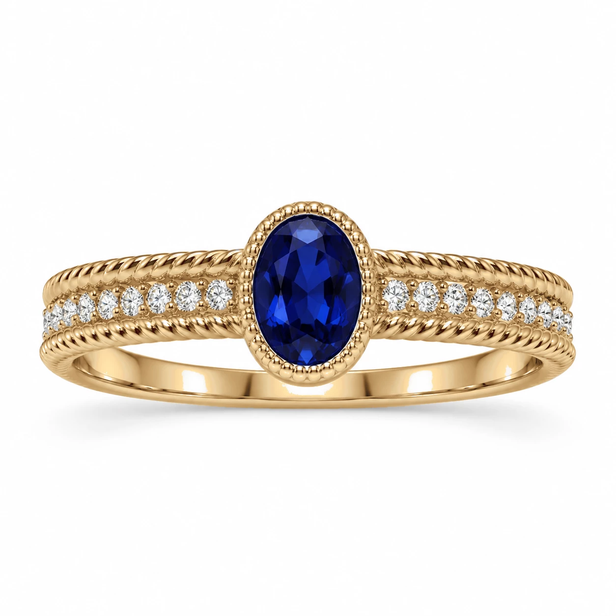 Bague Étoile Impériale Pierre Précieuse ovale 0,56 ct — vue 9