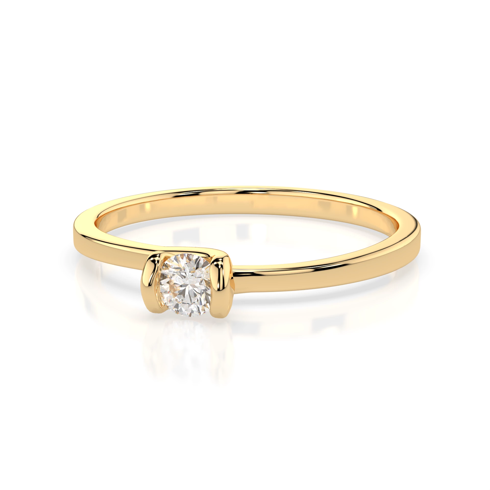 Bague Noblesse Majestueuse Solitaire ronde 0,06 ct · 2,5 mm — vue 6