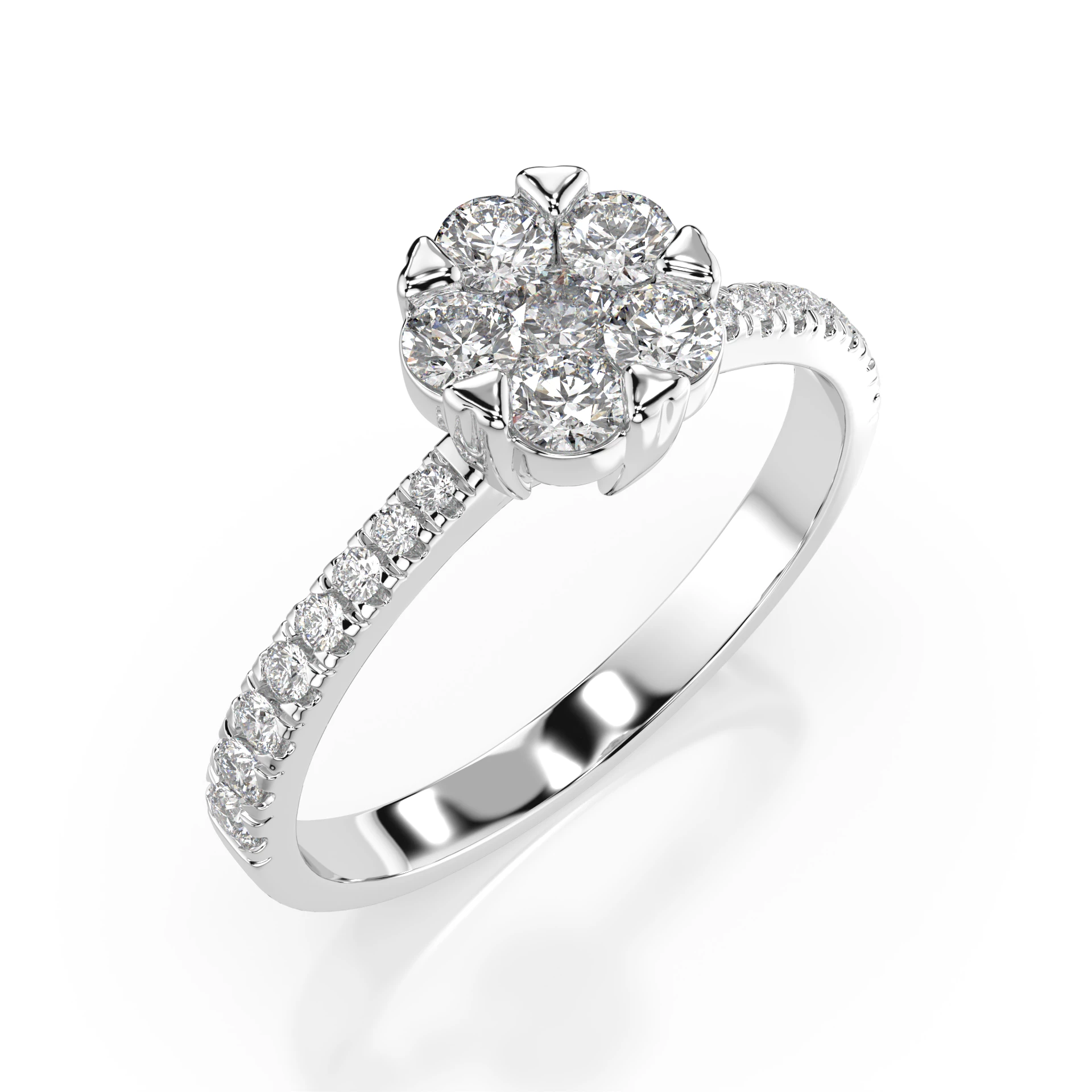 Bague Les Astres Éternels Illusion ronde 0,1 ct — vue 1