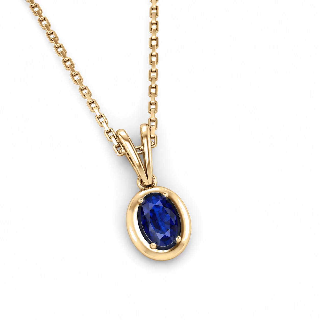 Collier Firmament Argenté Pierre Précieuse ovale 0,56 ct — vue 9