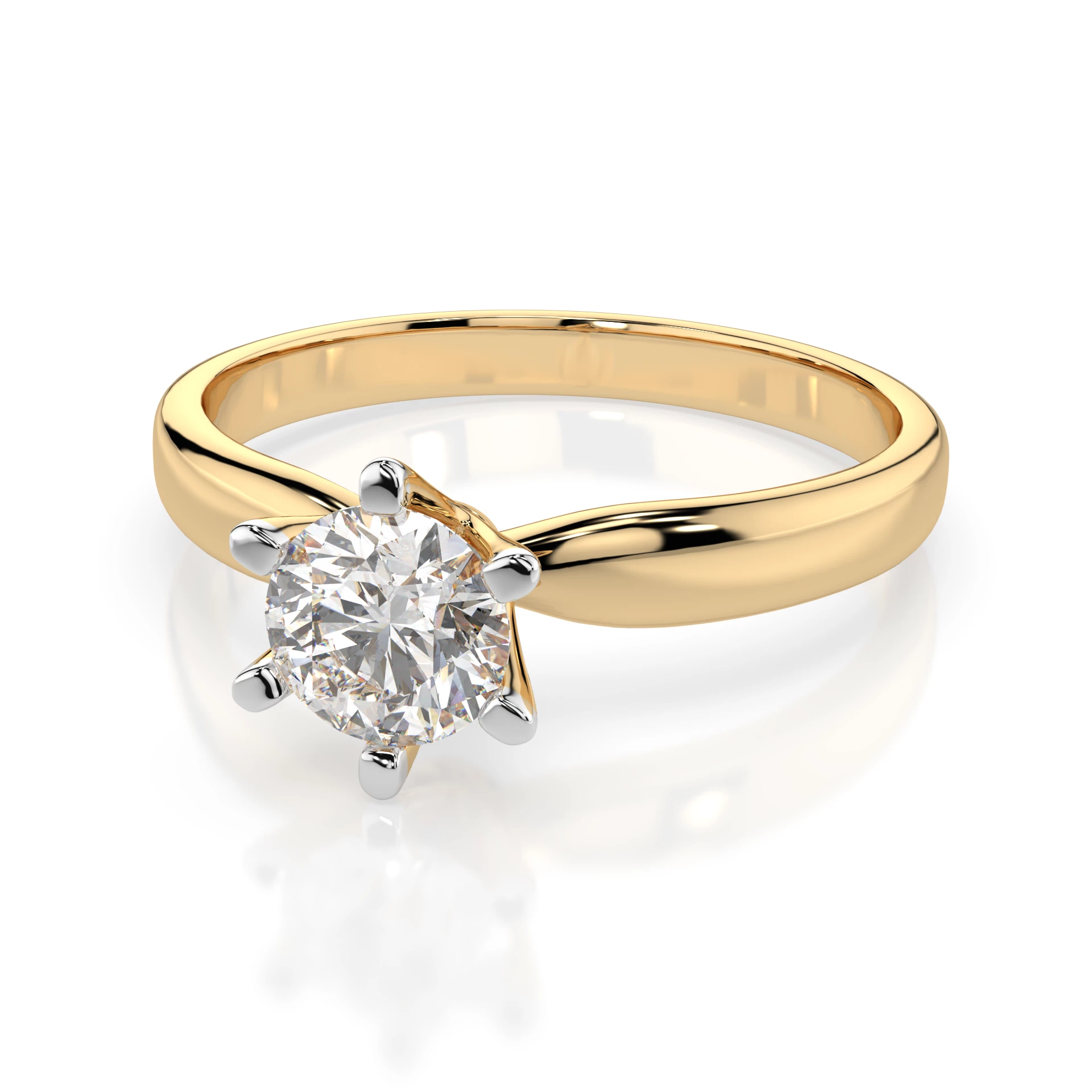 Bague Reine Rayonnante Solitaire ronde 0,5 ct · 5,1 mm — vue 6