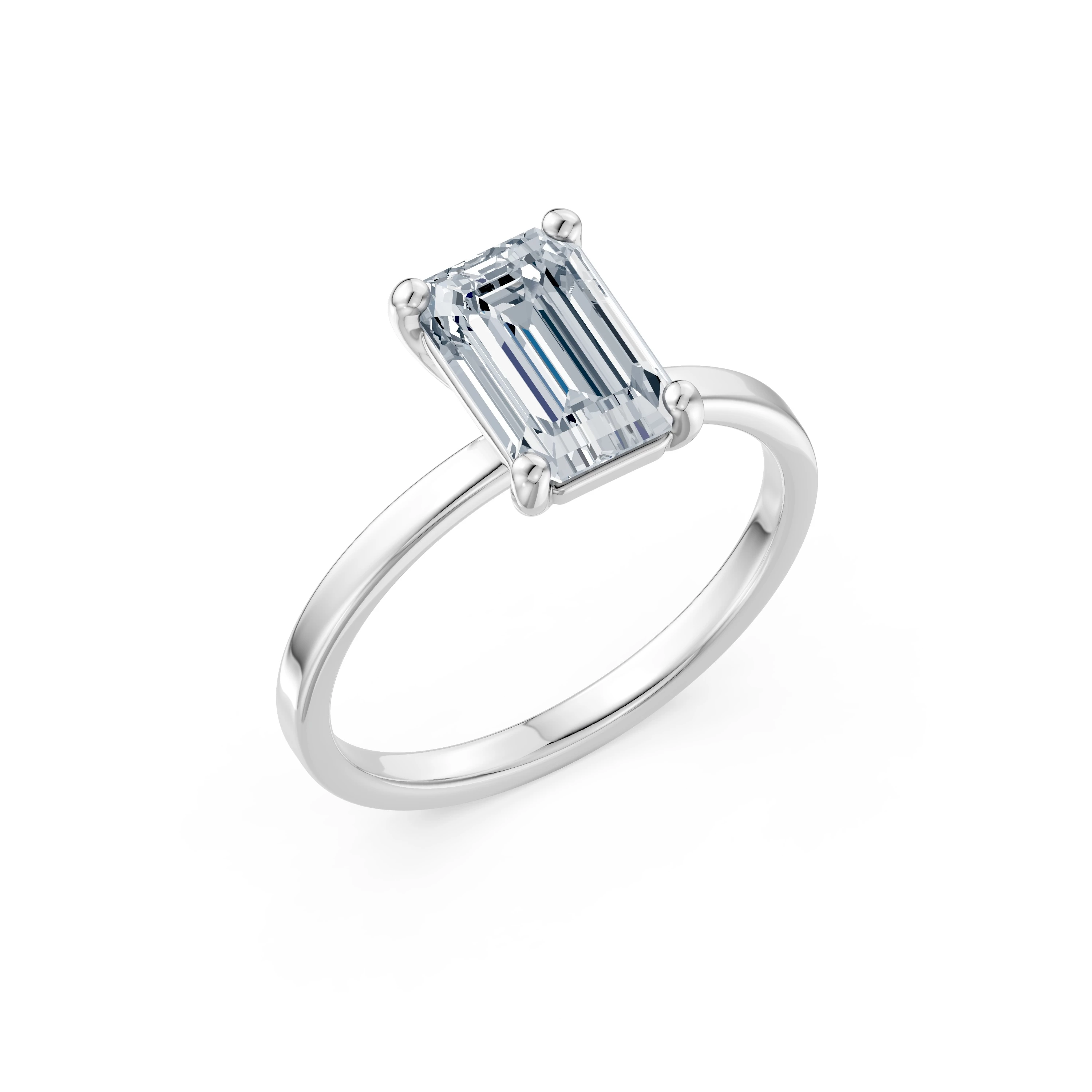 Bague Prestige Unique Solitaire émeraude 2 ct · 2,0 mm — vue 1