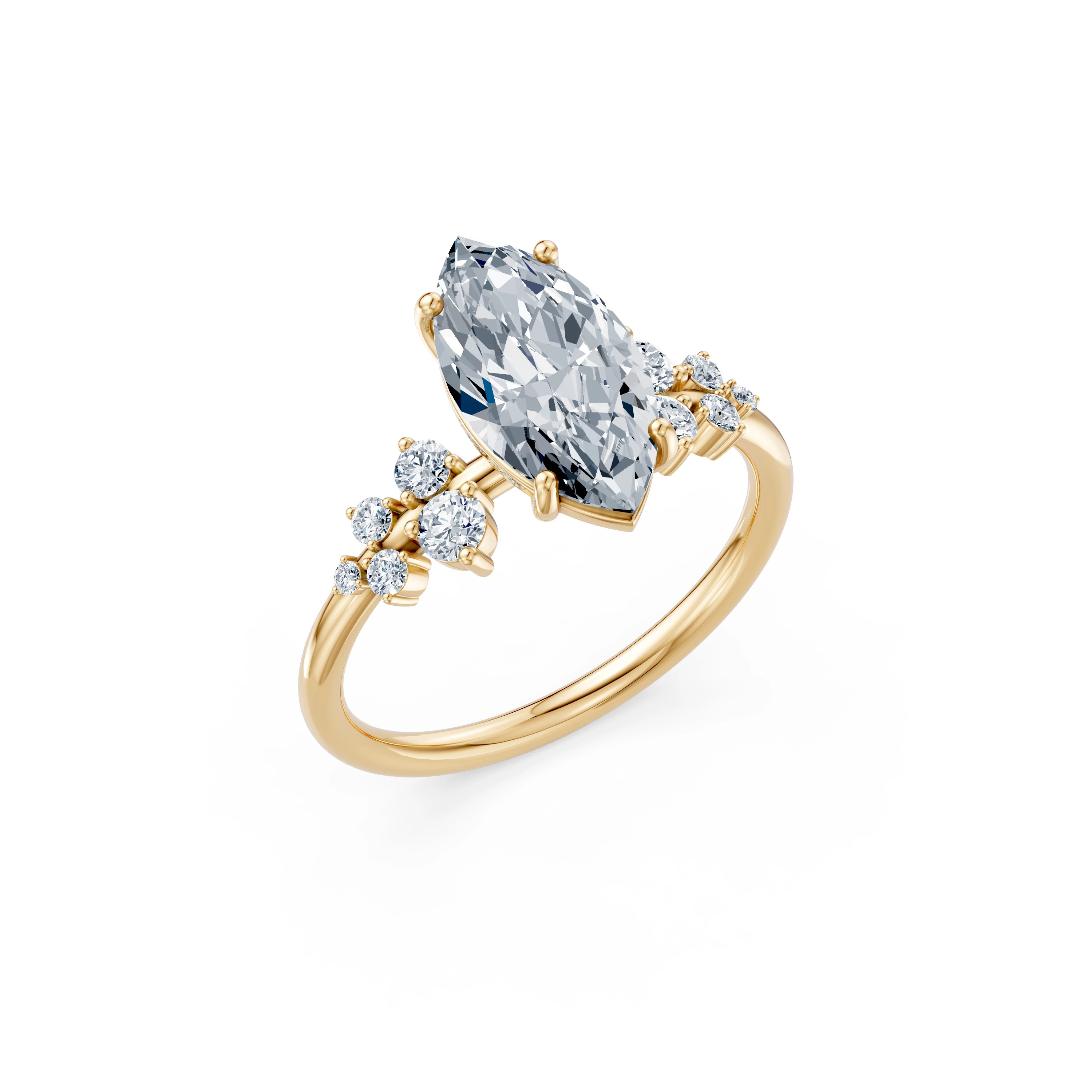Bague Murmure Précieux Solitaire Éternité marquise 2 ct · 2,0 mm — vue 4