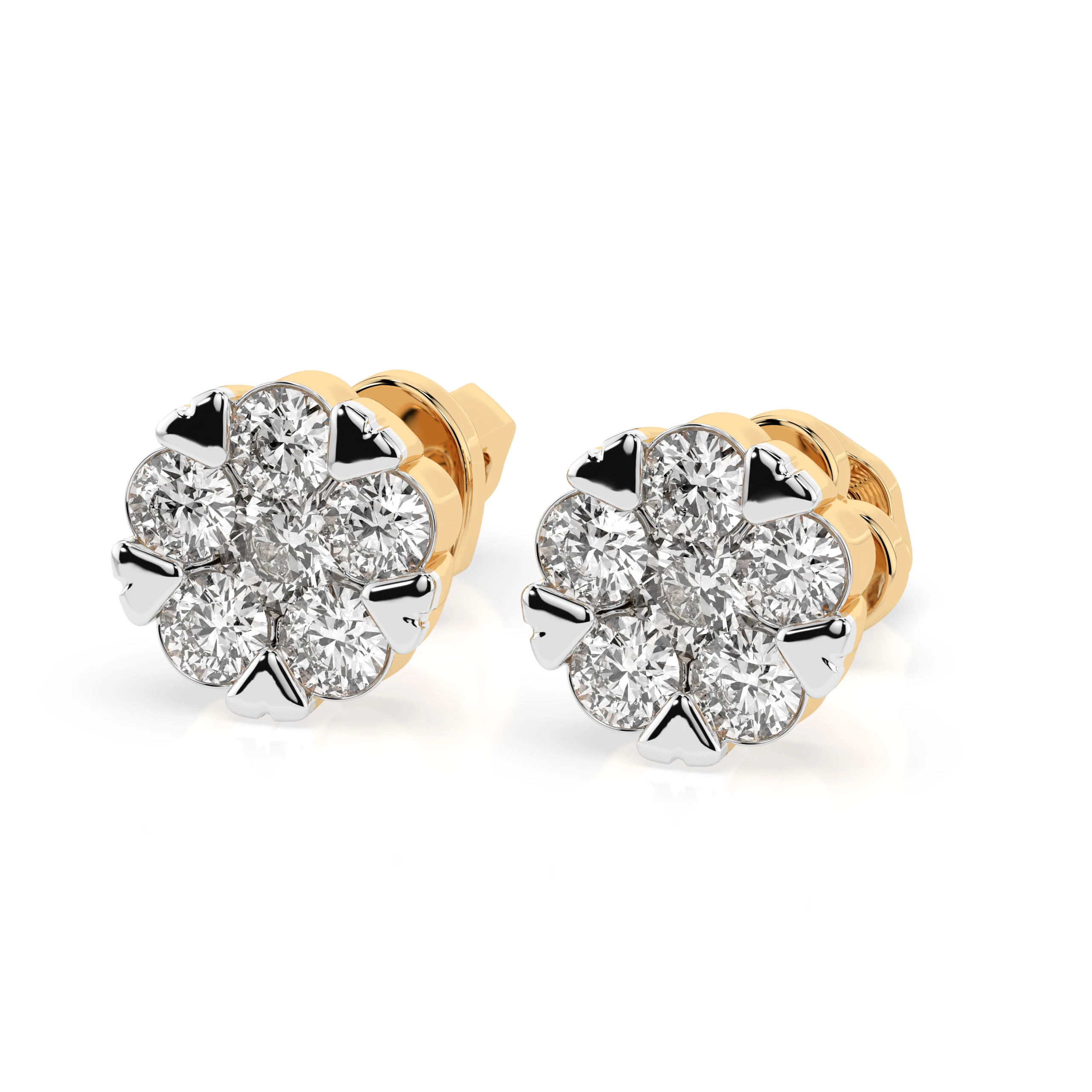Boucles d'oreilles Aurore Sacrée Illusion ronde 0,2 ct — vue 6