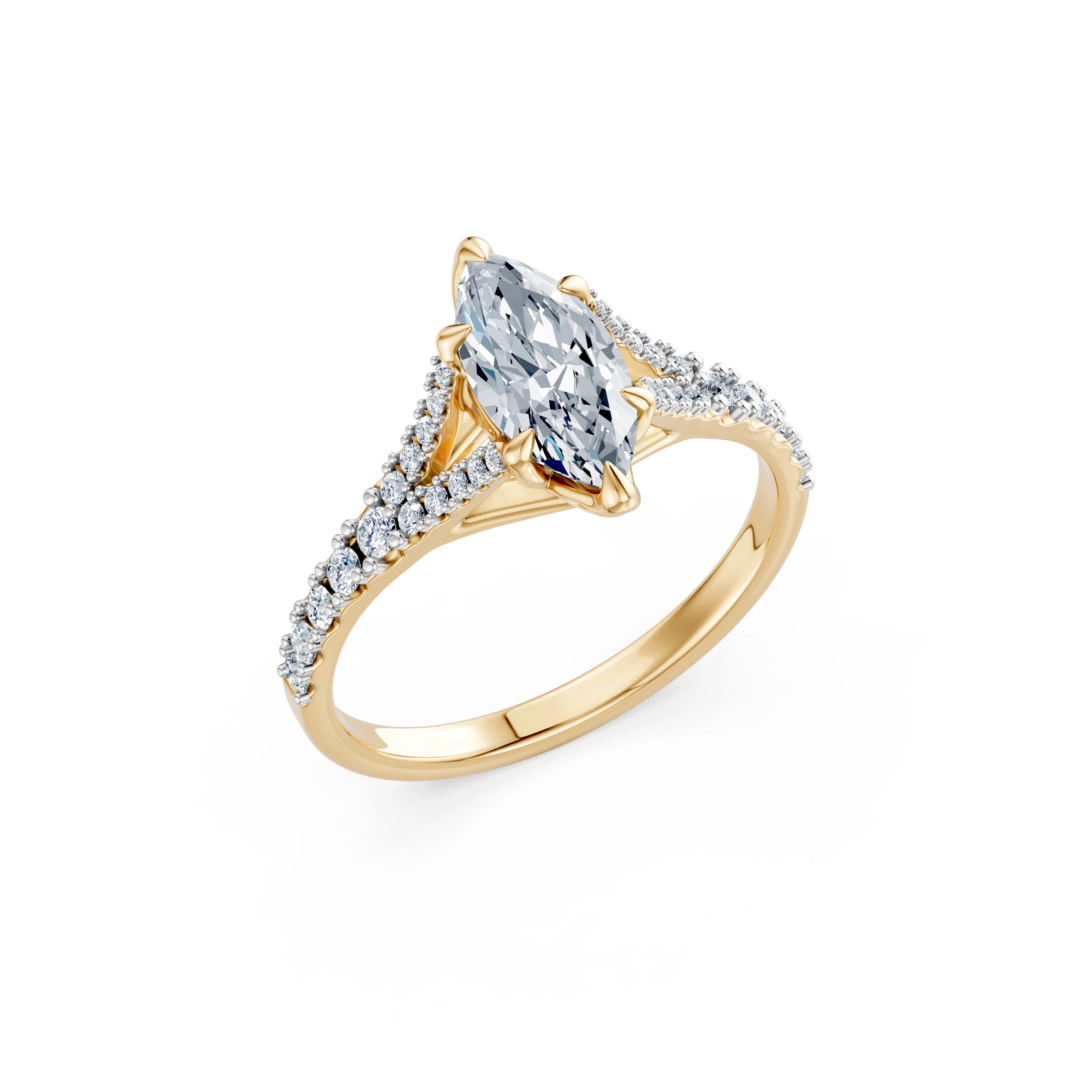 Bague Désir Divin Solitaire Éternité marquise 1 ct — vue 4