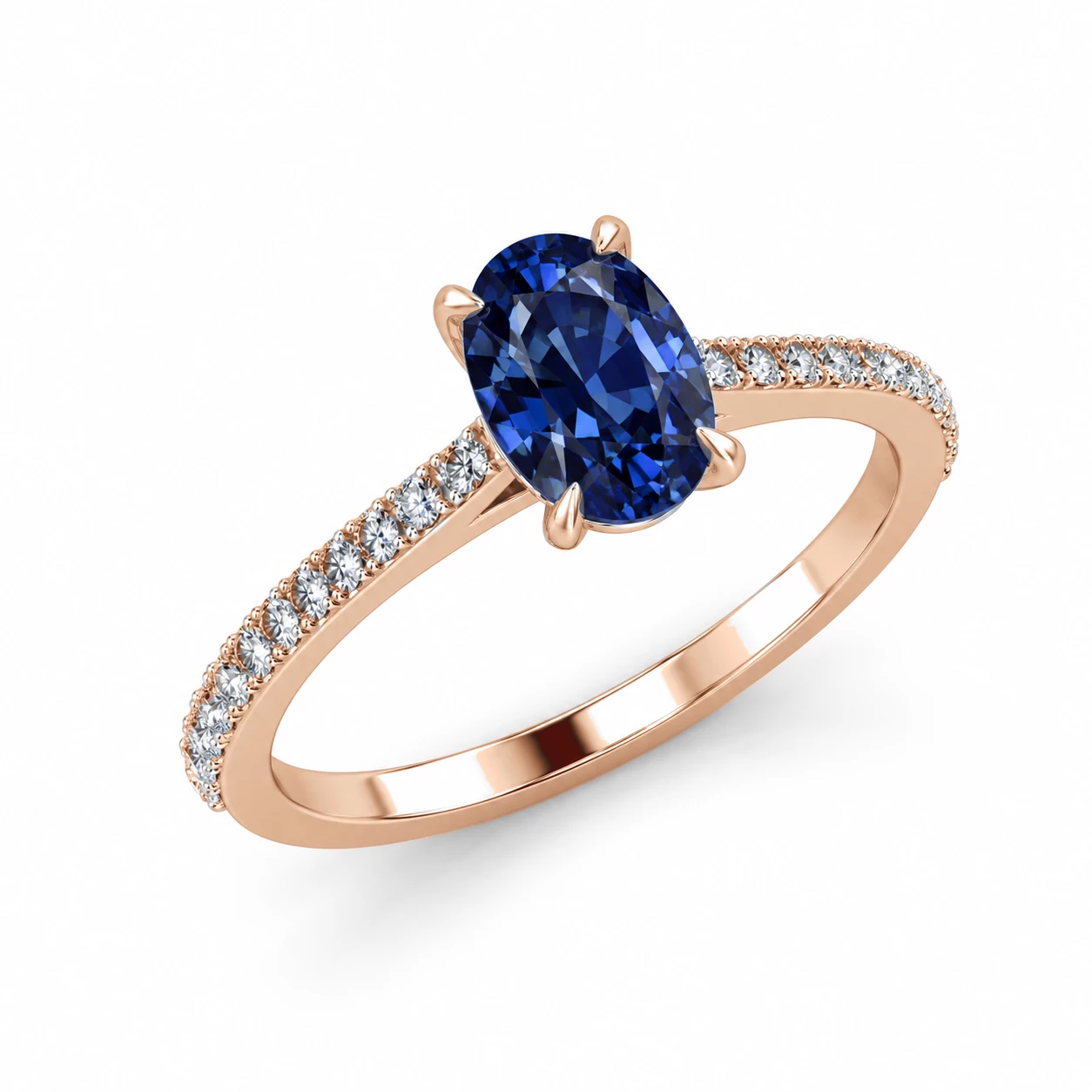 Bague Cosmos Lumineux Pierre Précieuse ovale 1,02 ct — vue 1