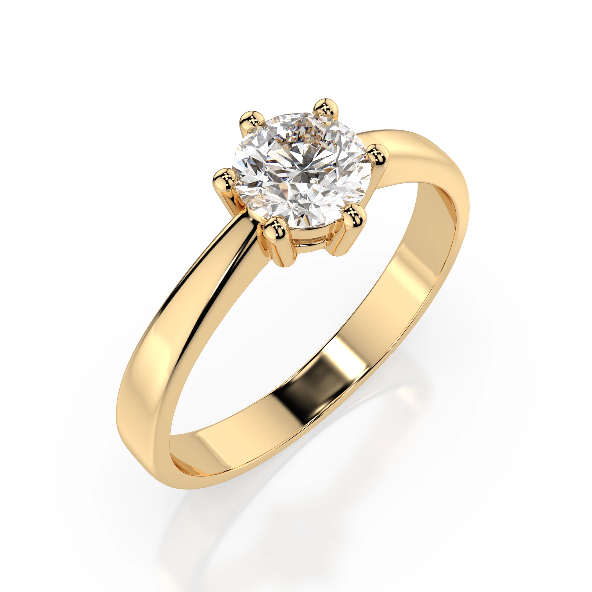 Bague Sceptre Précieux Solitaire ronde 0,5 ct · 5,1 mm — vue 4