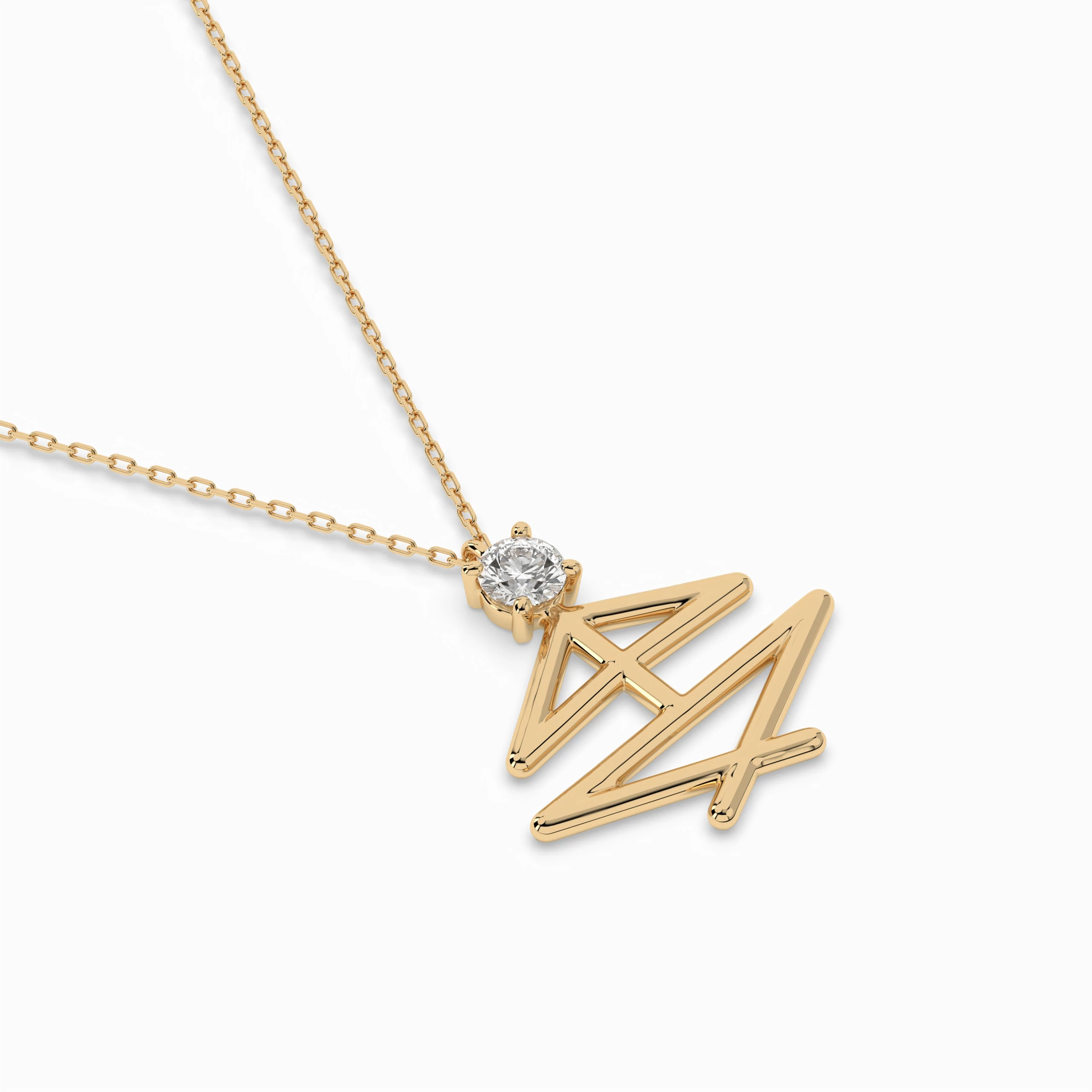 Collier Souffle Interdit Minimalisme ronde 0,1 ct — vue 6