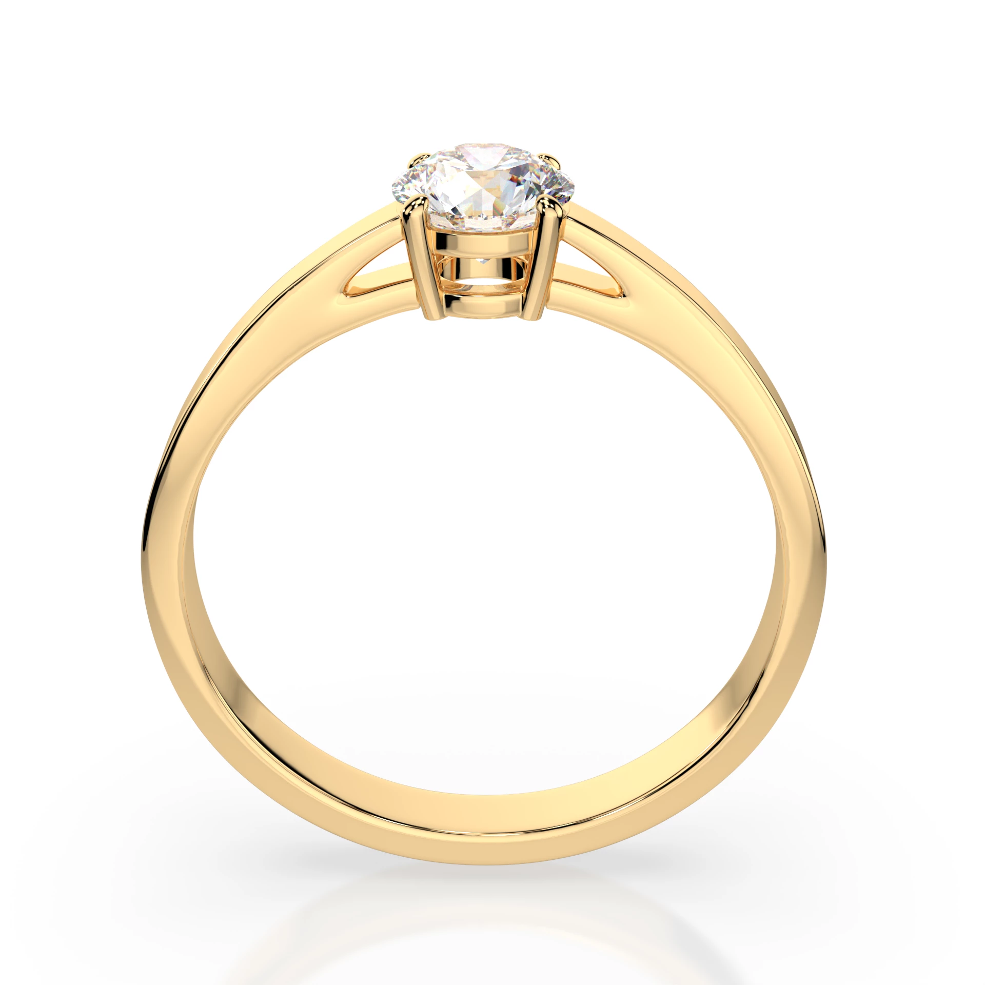 Bague Héritière des Rois Solitaire ronde 0,5 ct · 5,1 mm — vue 5