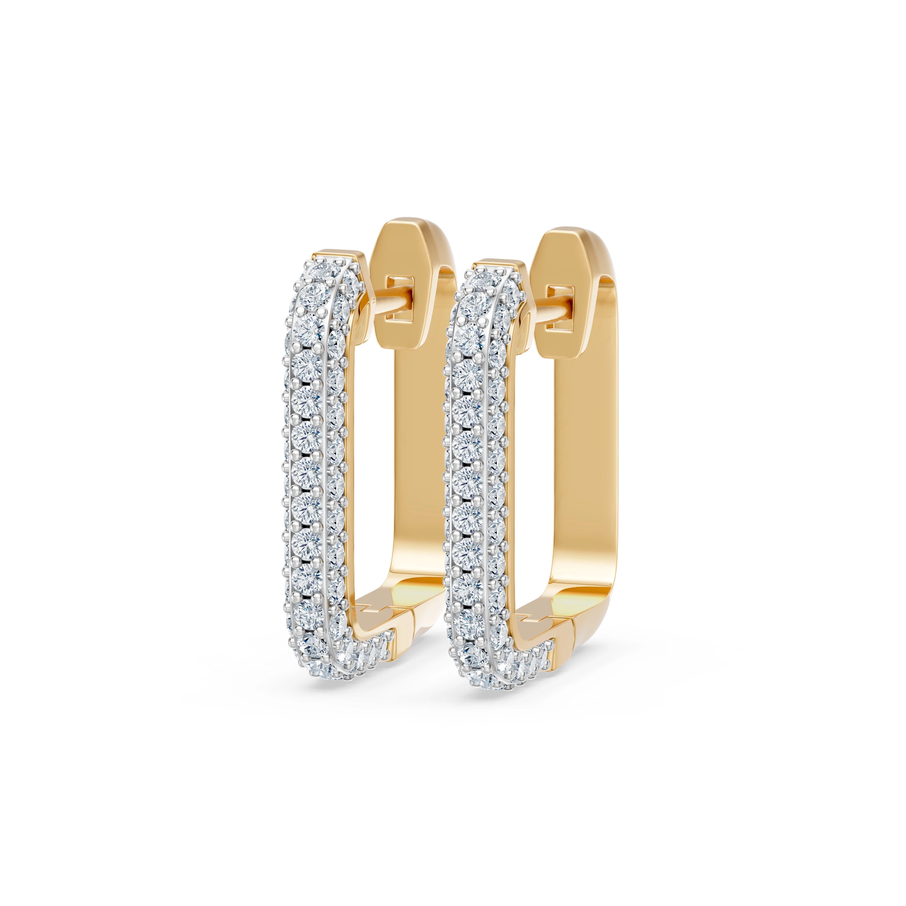 Boucles d'oreilles Serment Lumineux Éternité 0,01 ct — vue 5