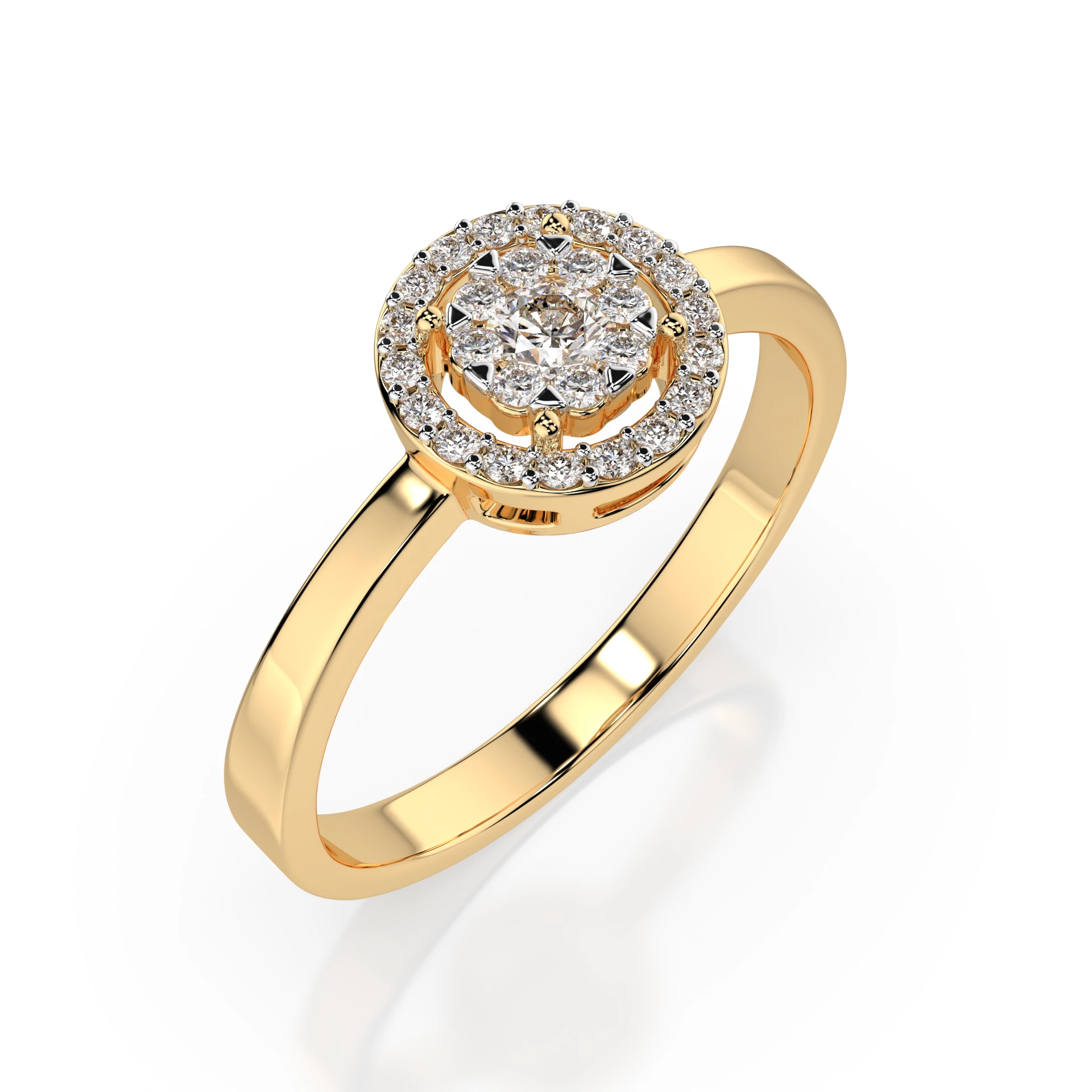 Bague Jardin Céleste Illusion ronde 0,06 ct — vue 4