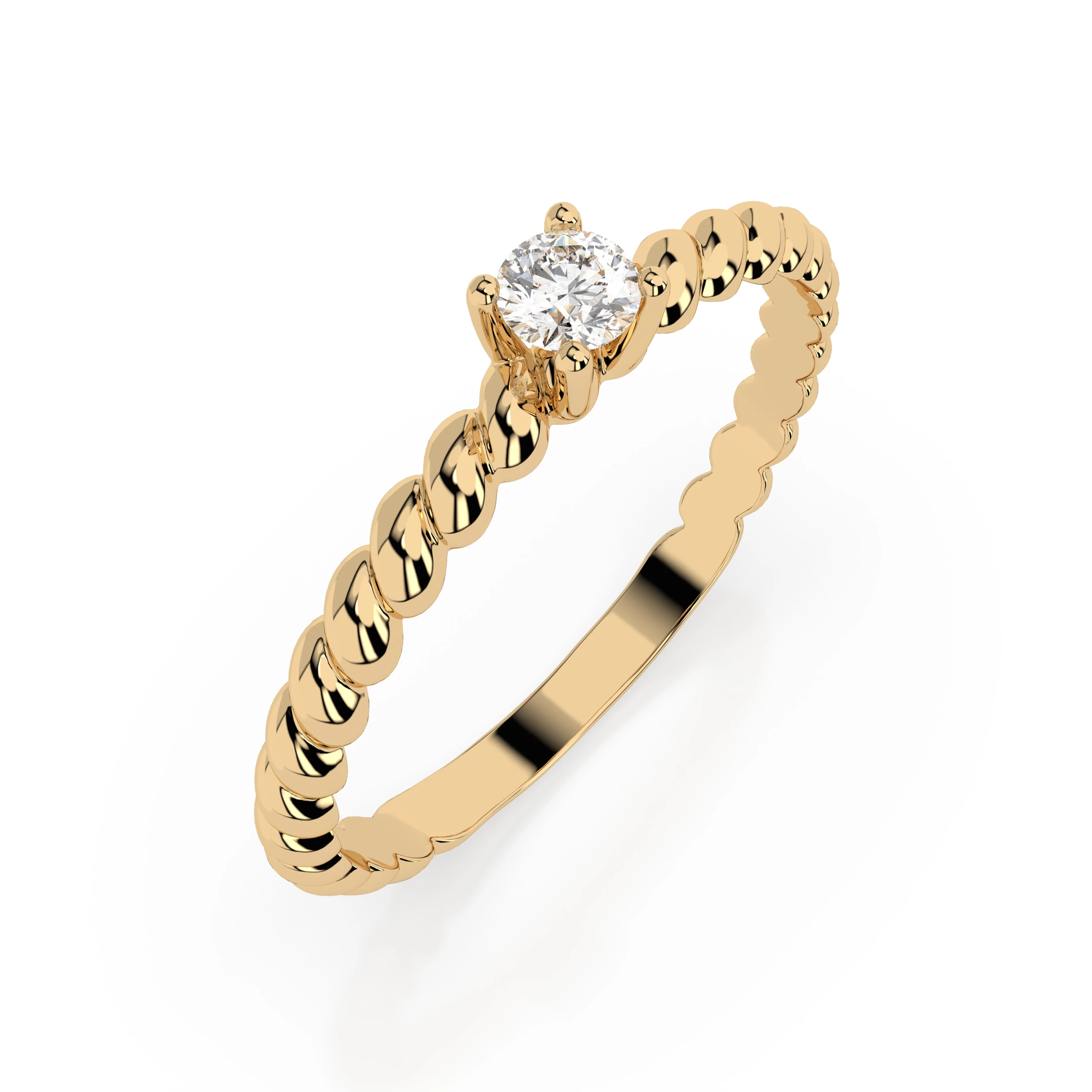 Bague Trône Souverain Solitaire ronde 0,06 ct · 2,5 mm — vue 4