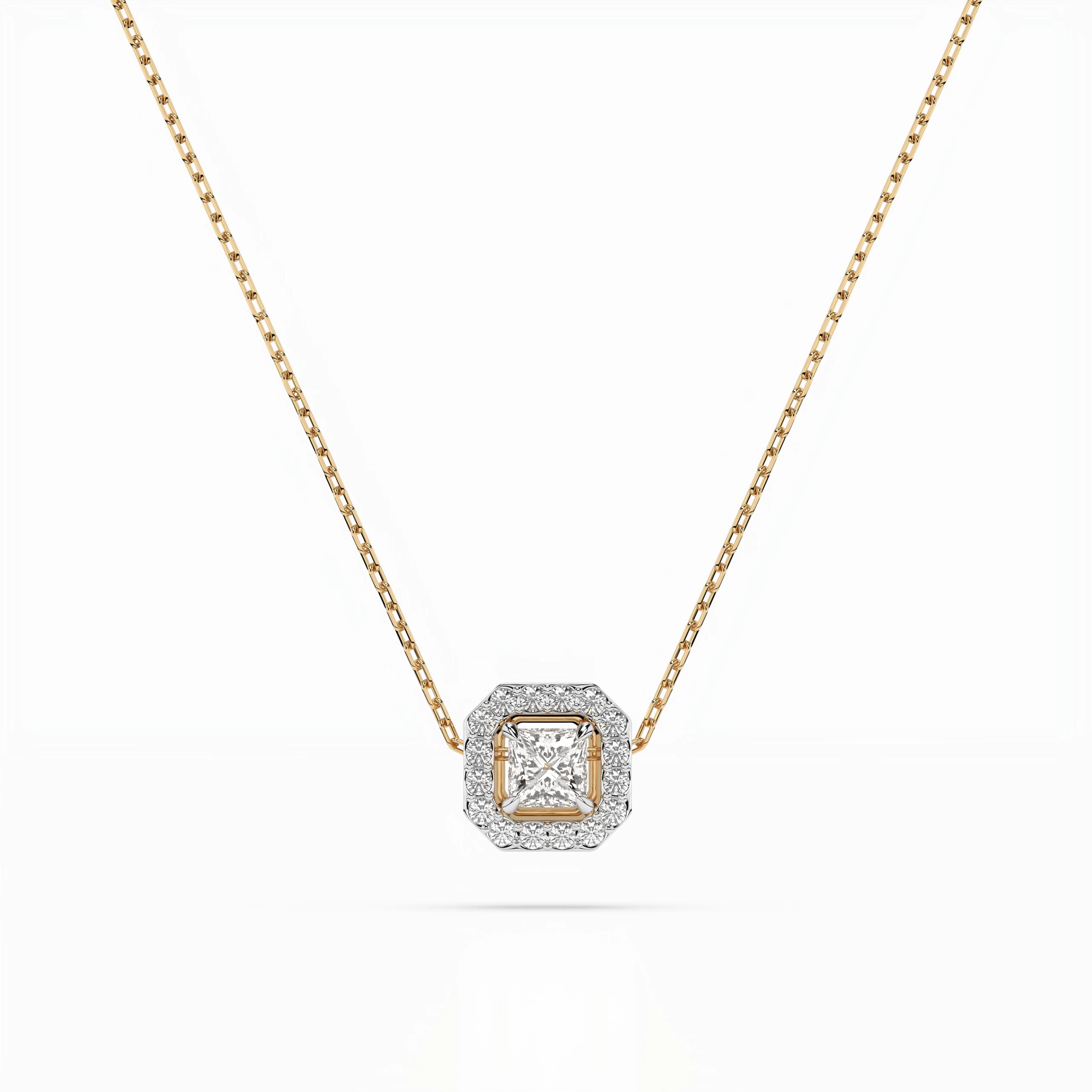 Collier Émotion Infinie Solitaire Éternité princesse 0,17 ct · 3,0 mm — vue 4
