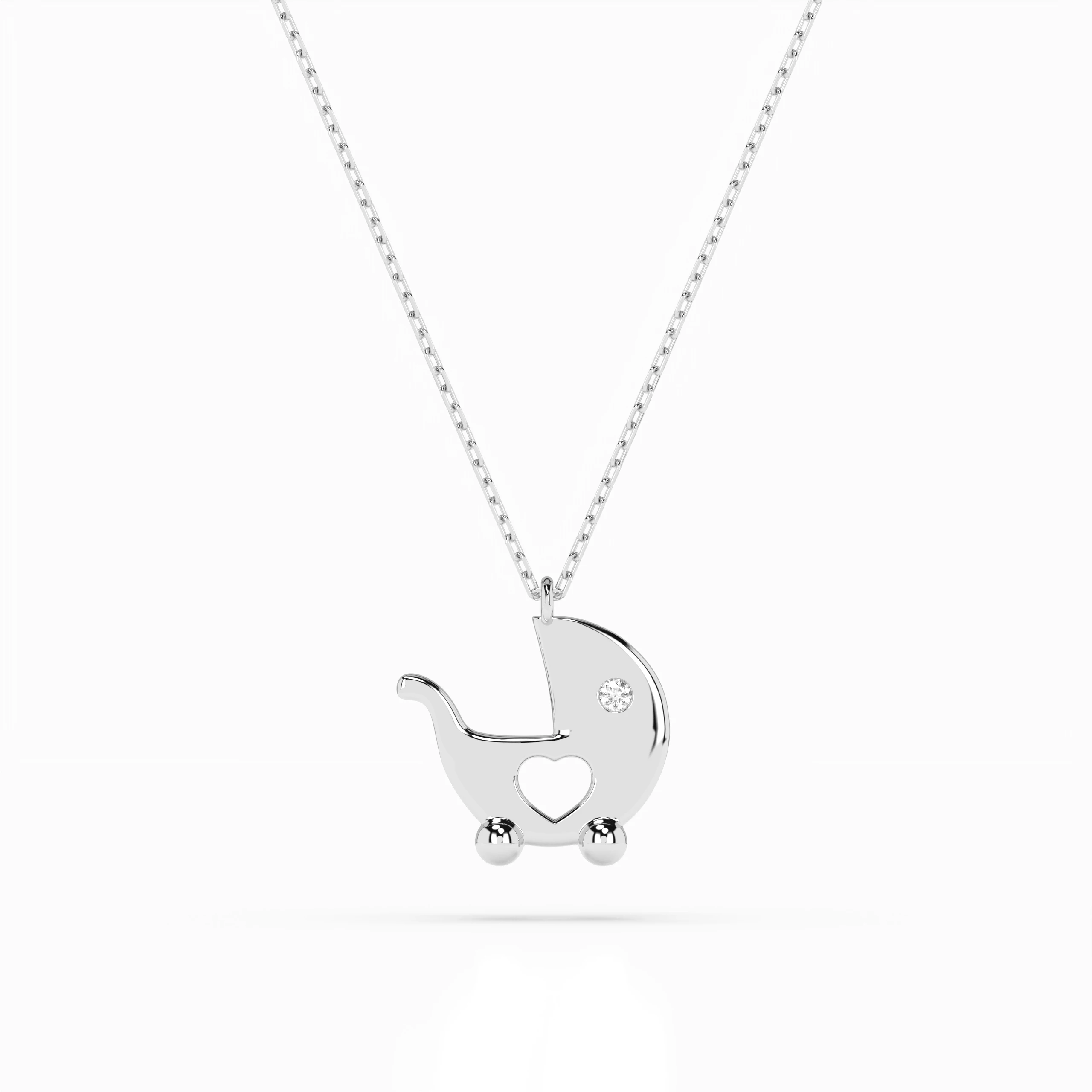Collier Finesse Suprême Minimalisme ronde 0,01 ct — vue 1