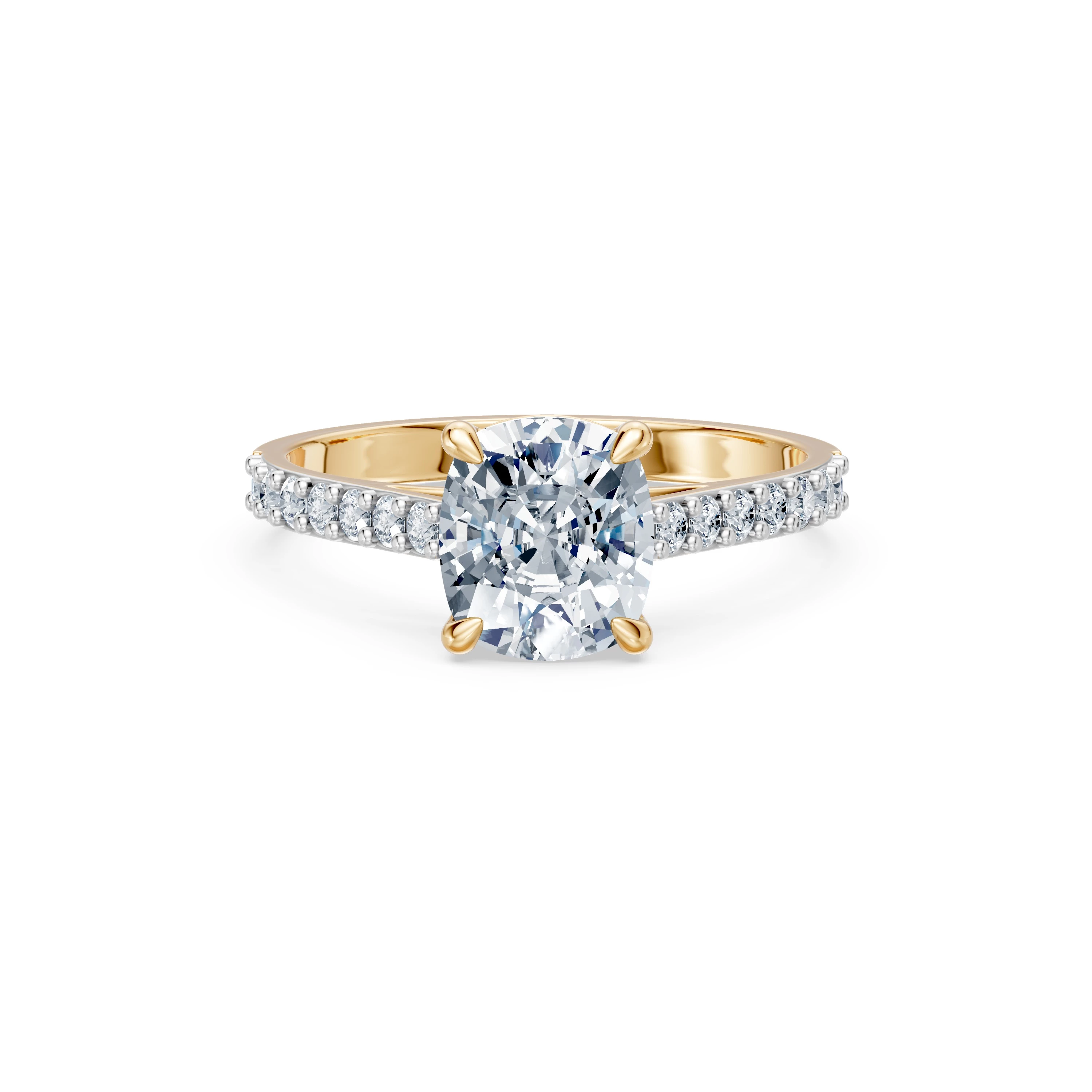 Bague Étreinte Éblouissante Solitaire Éternité coussin 2 ct · 2,0 mm — vue 6