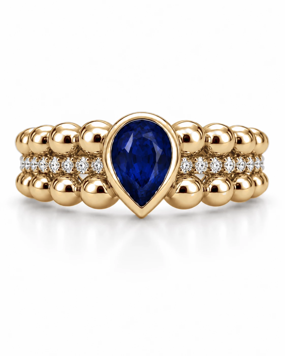 Bague Voie Lactée Éternelle Pierre Précieuse poire 0,5 ct — vue 9