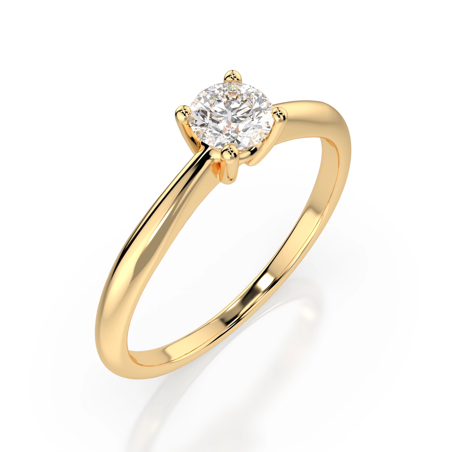 Bague Impératrice Magnifique Solitaire ronde 0,35 ct · 4,5 mm — vue 4
